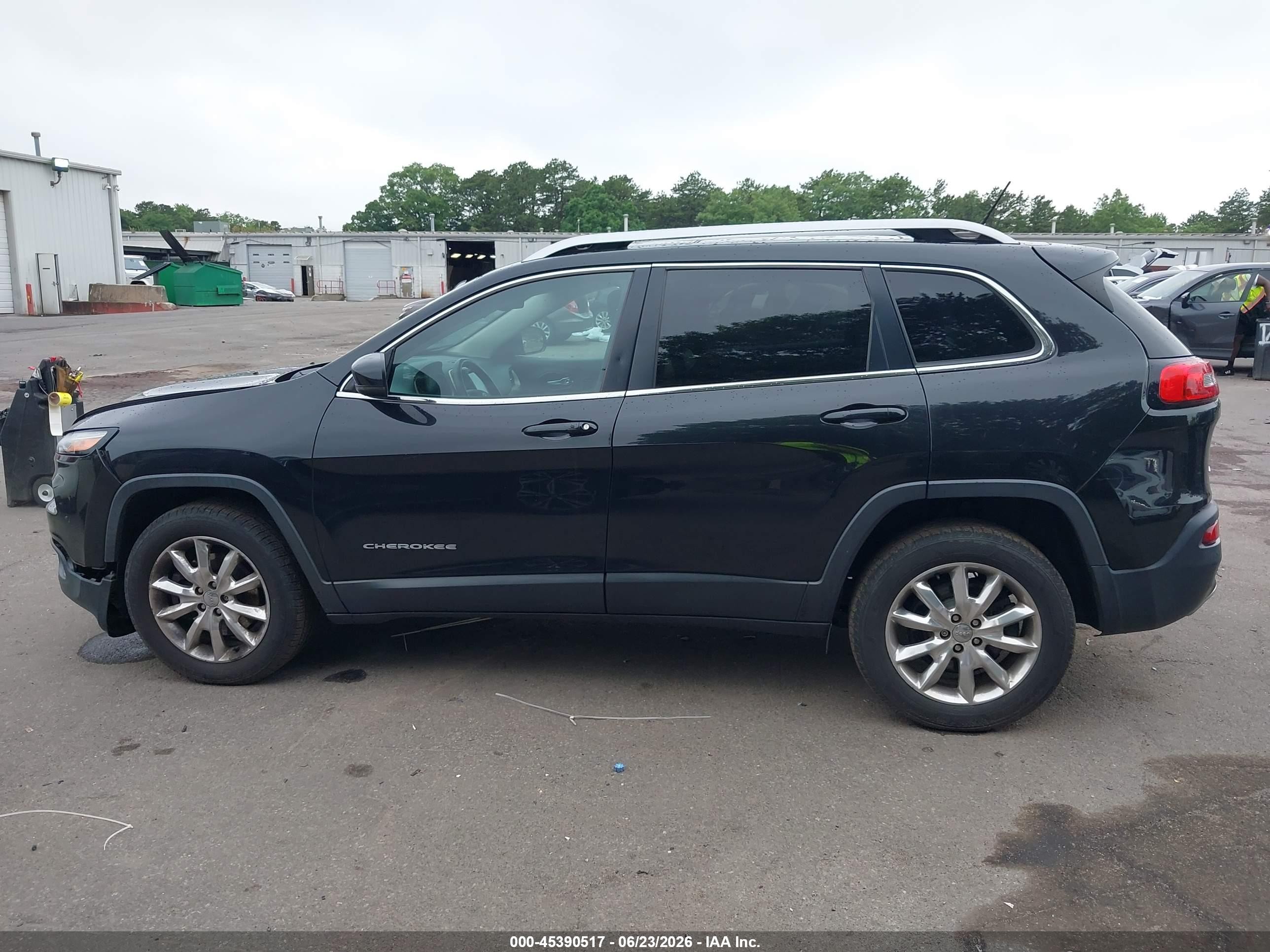 2015 Jeep Cherokee Limited Black vin: 1C4PJMDS2FW687373