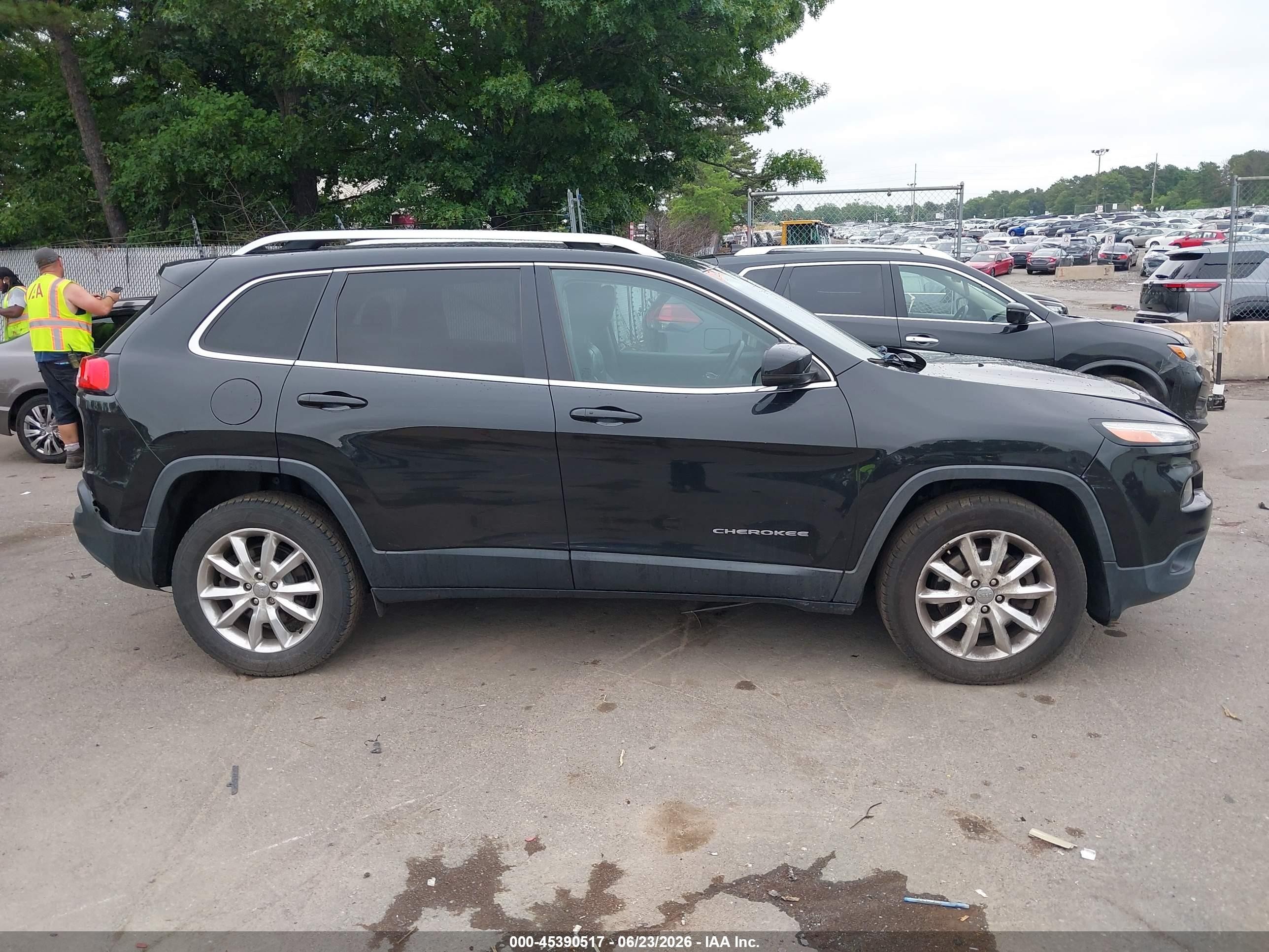 2015 Jeep Cherokee Limited Black vin: 1C4PJMDS2FW687373