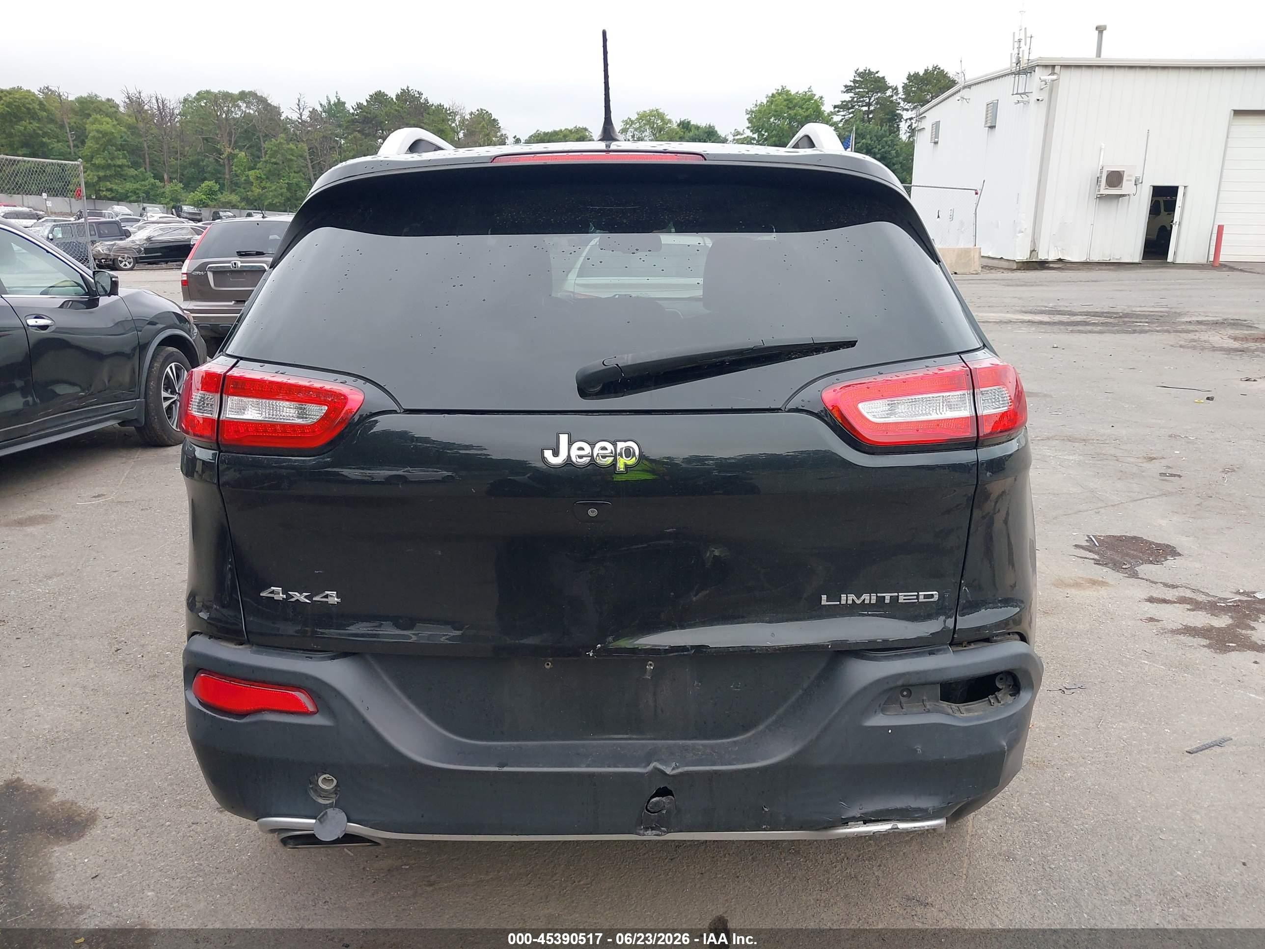 2015 Jeep Cherokee Limited Black vin: 1C4PJMDS2FW687373