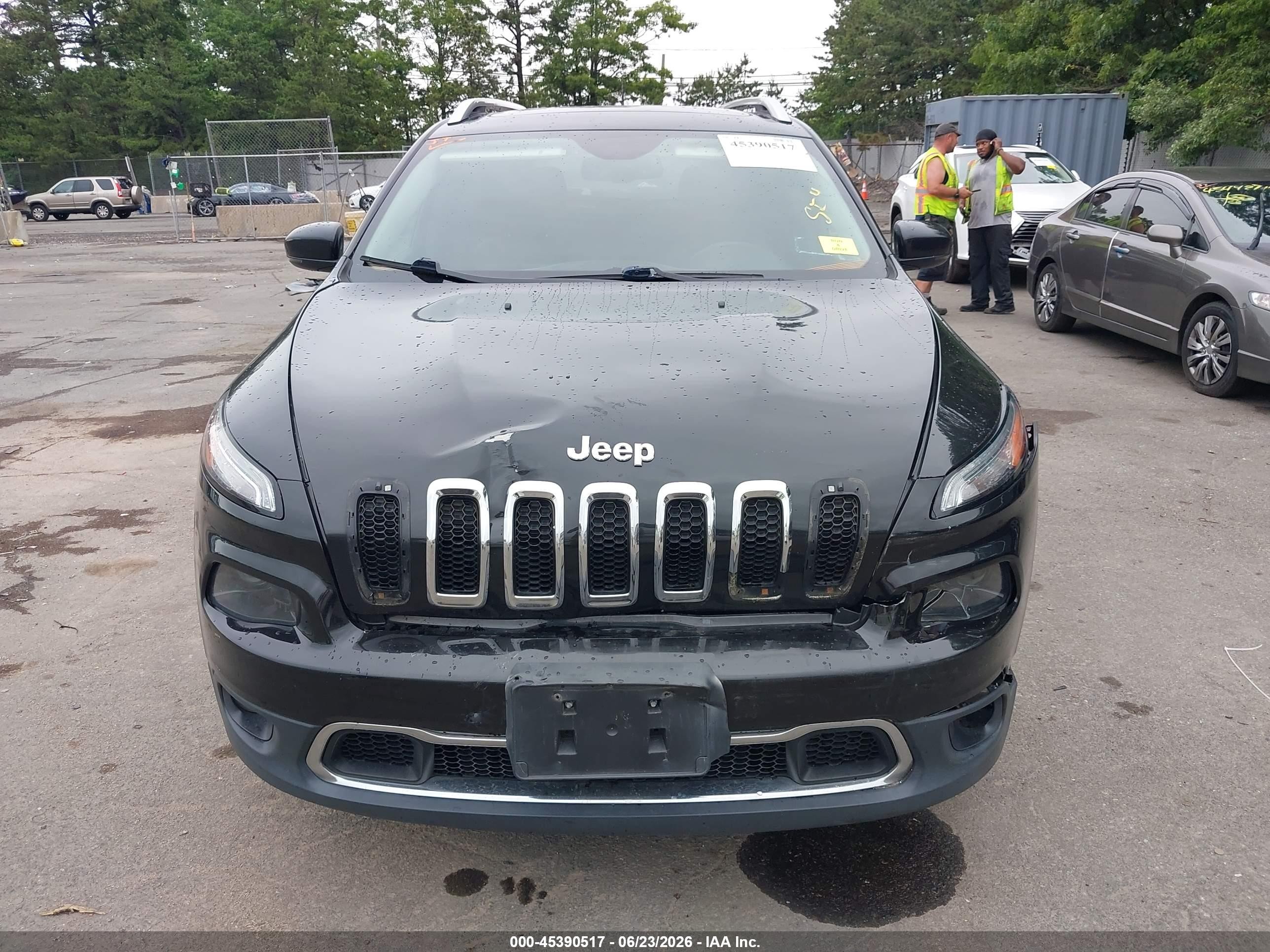 2015 Jeep Cherokee Limited Black vin: 1C4PJMDS2FW687373