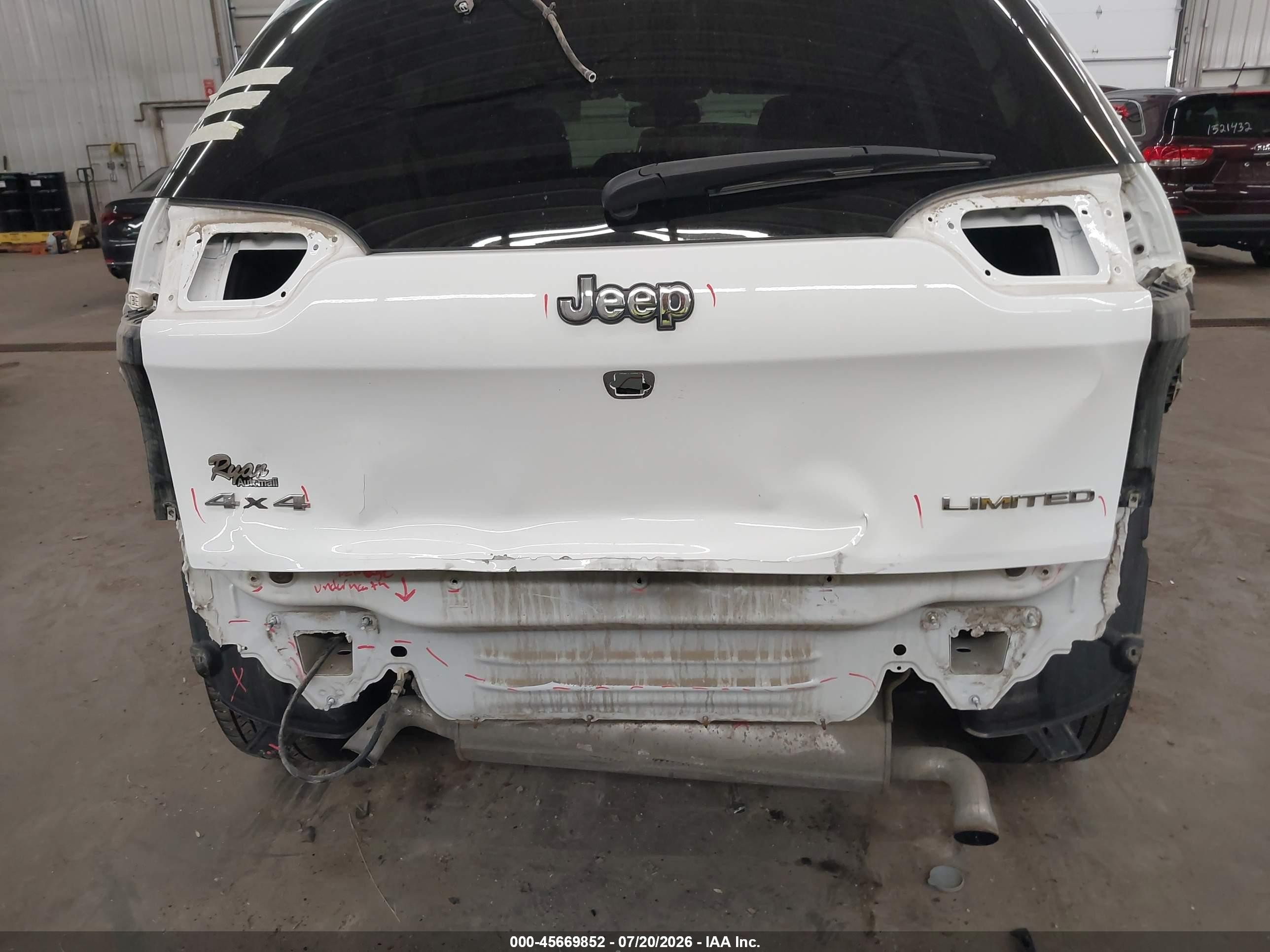 2015 Jeep Cherokee Limited White vin: 1C4PJMDS2FW688247