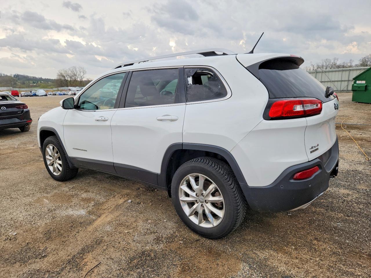 2015 Jeep Cherokee Limited White vin: 1C4PJMDS2FW729668