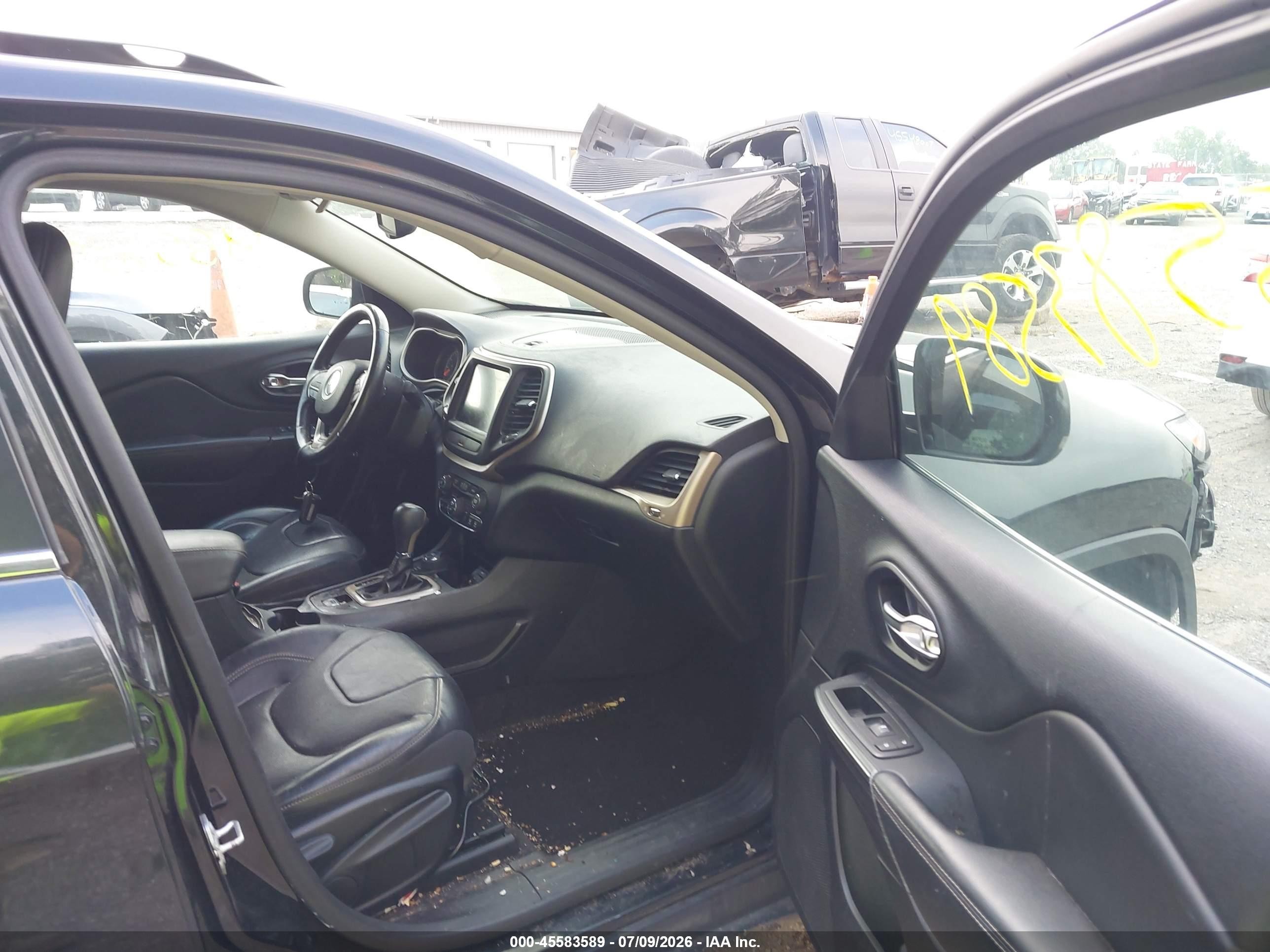 2015 Jeep Cherokee Limited Black vin: 1C4PJMDS2FW729864