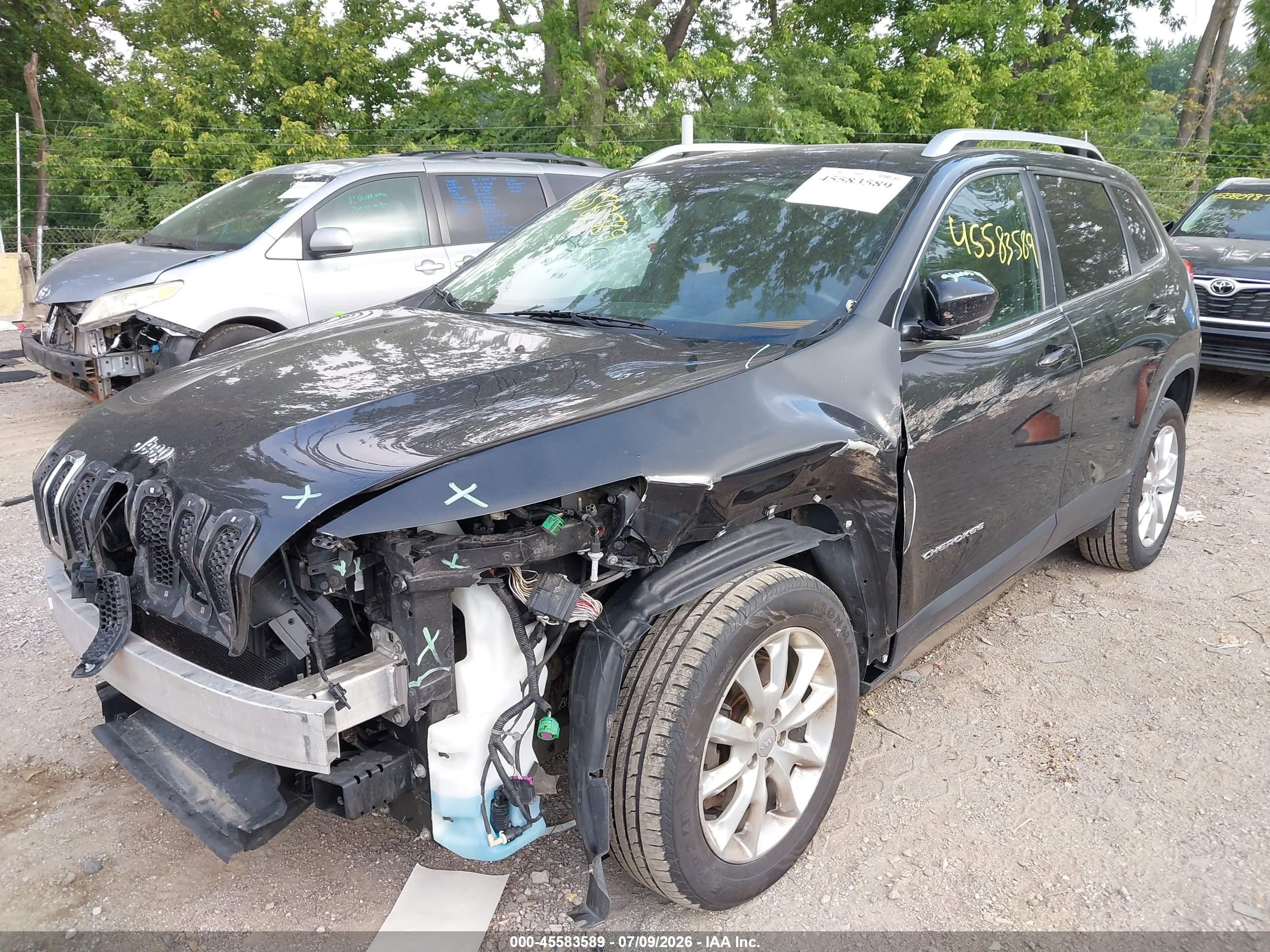 2015 Jeep Cherokee Limited Black vin: 1C4PJMDS2FW729864