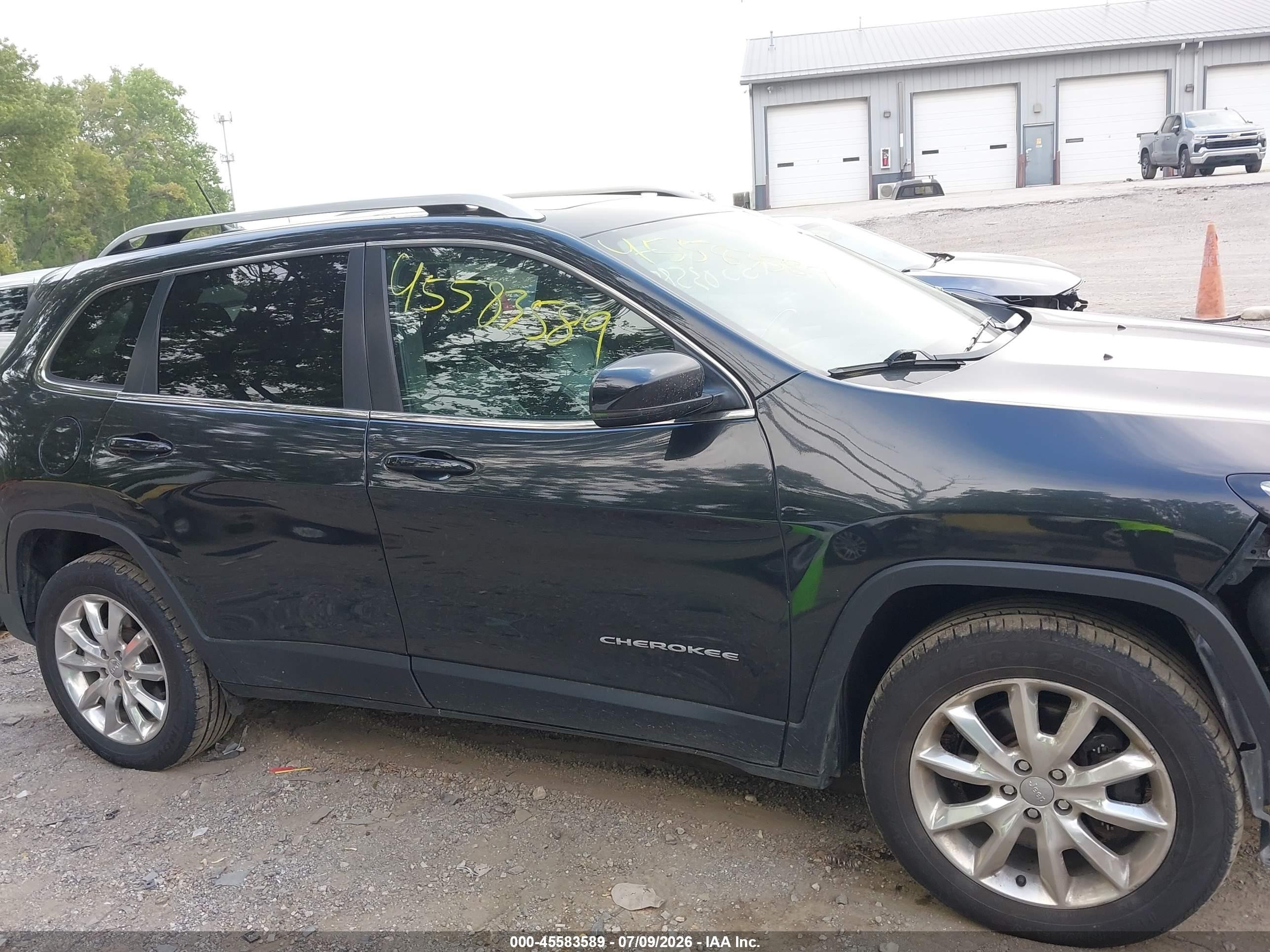 2015 Jeep Cherokee Limited Black vin: 1C4PJMDS2FW729864