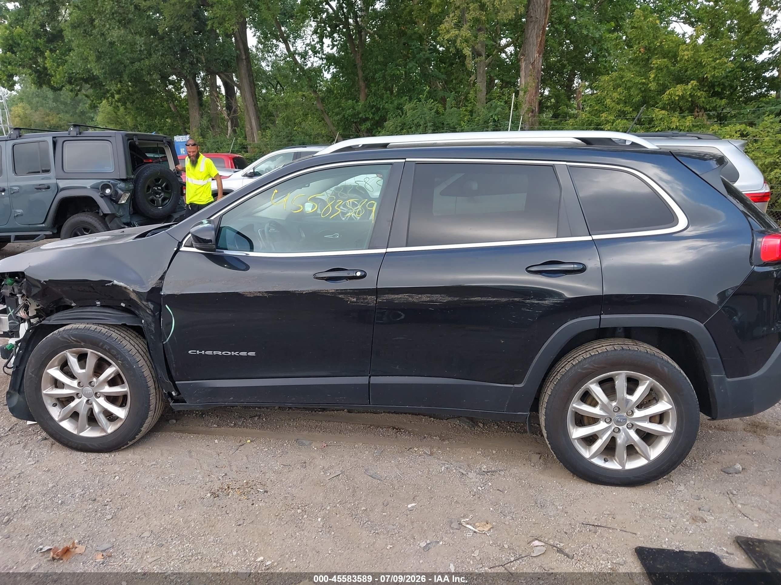 2015 Jeep Cherokee Limited Black vin: 1C4PJMDS2FW729864