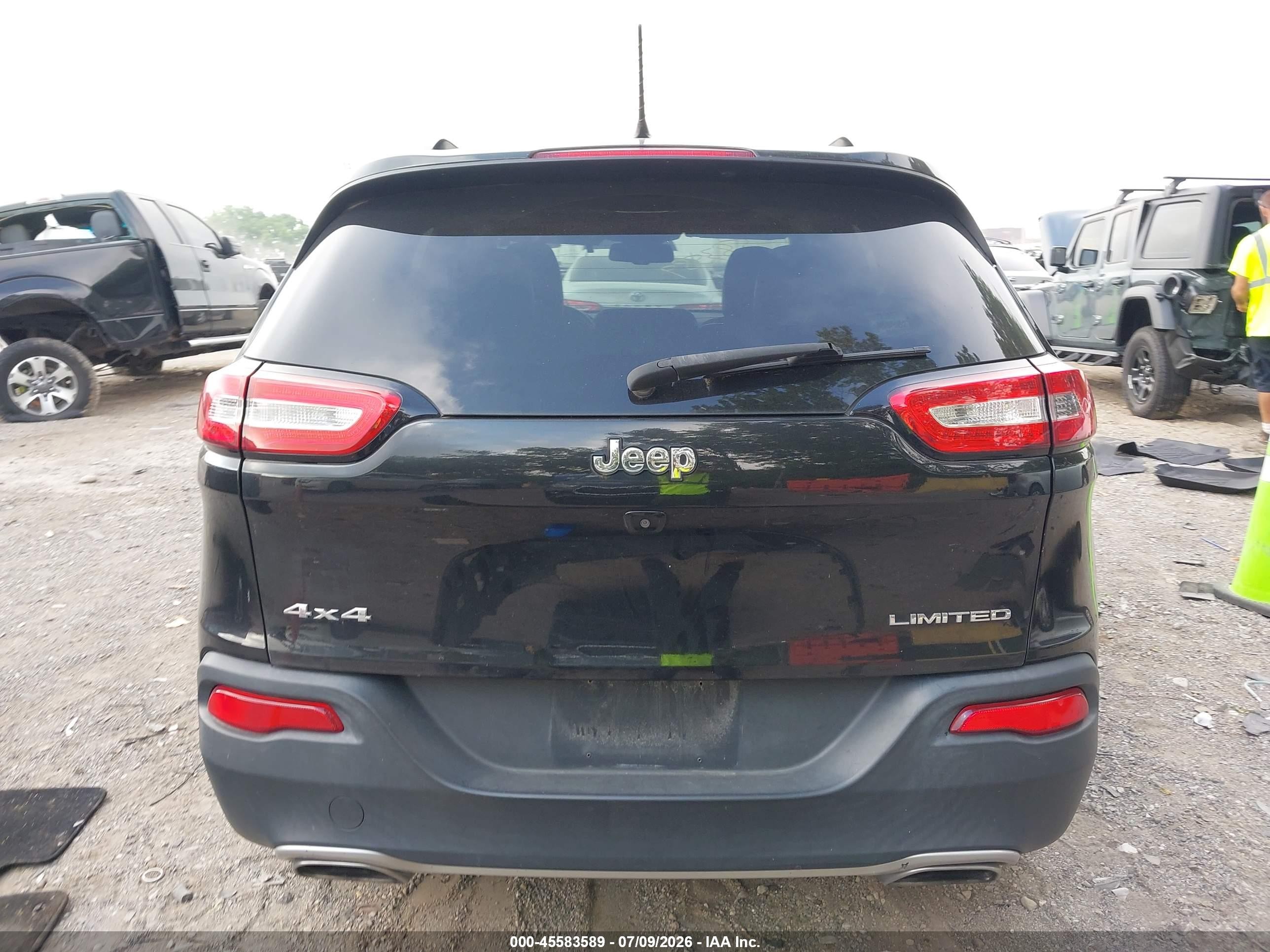 2015 Jeep Cherokee Limited Black vin: 1C4PJMDS2FW729864