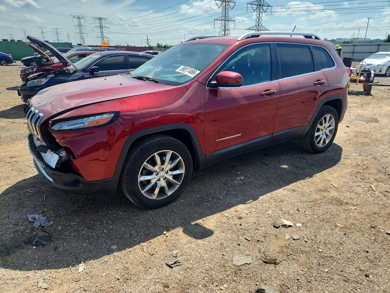 2014 Jeep Cherokee Limited Red vin: 1C4PJMDS3EW132060
