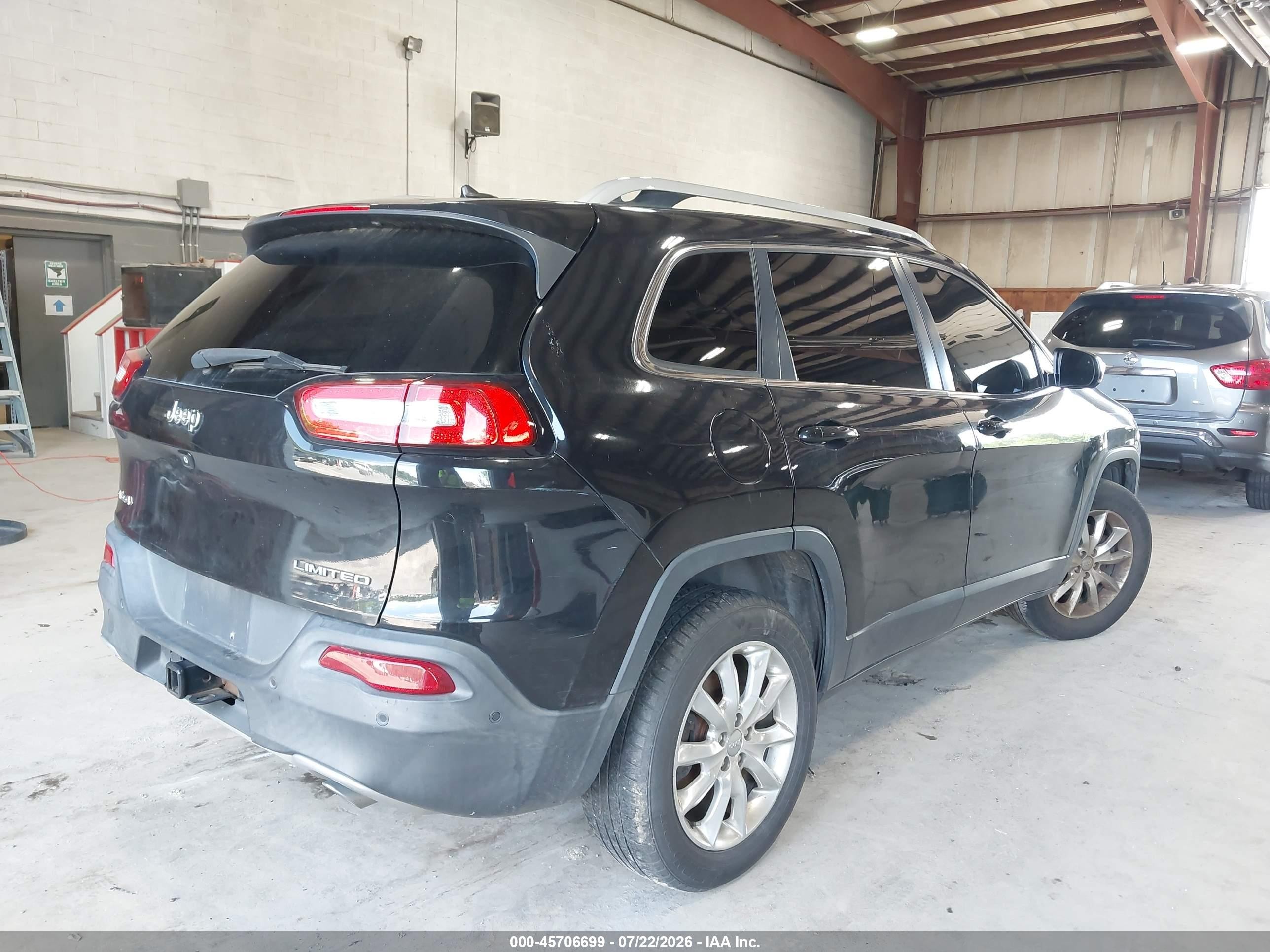 2014 Jeep Cherokee Limited Black vin: 1C4PJMDS3EW166029