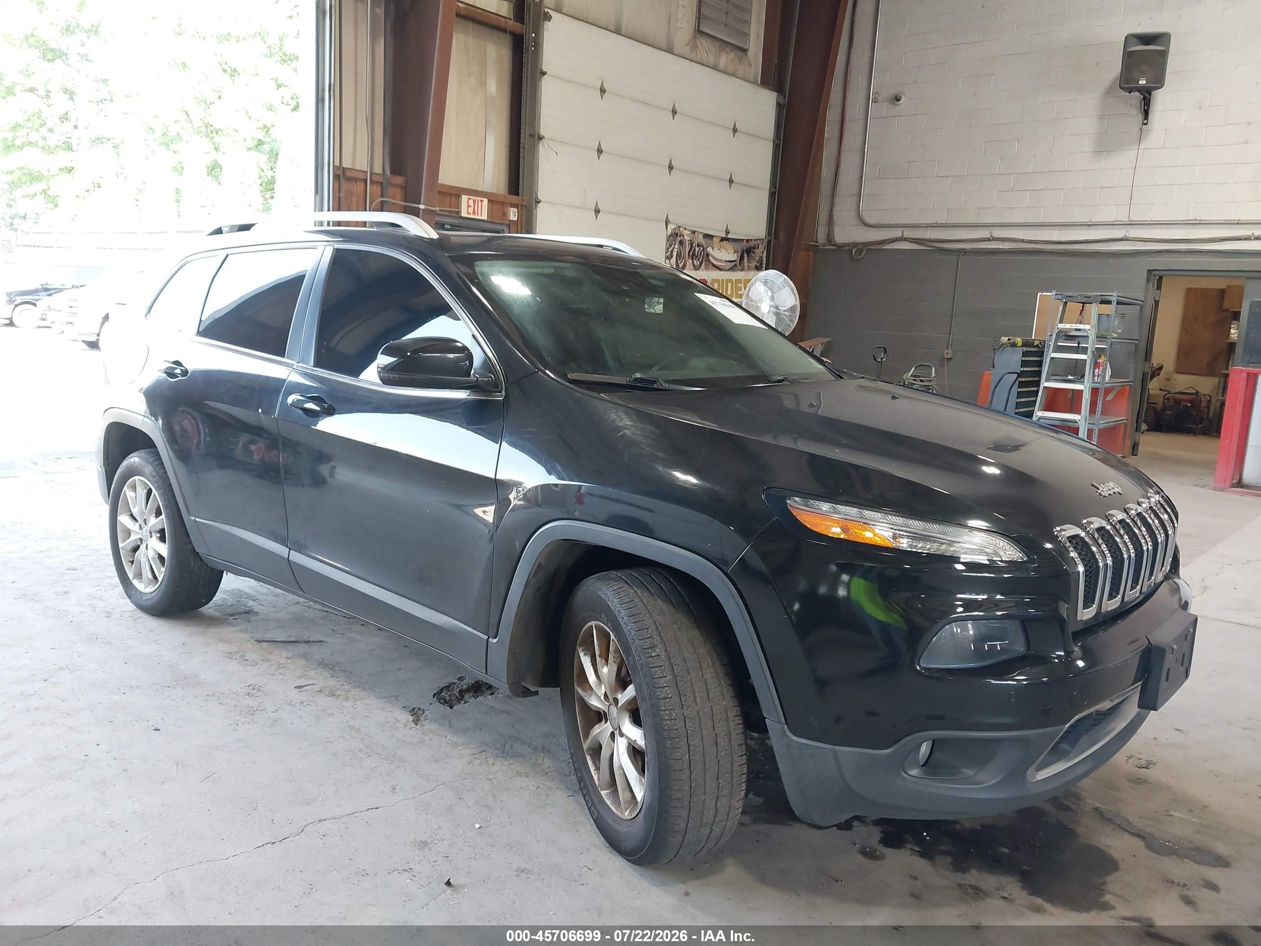 2014 Jeep Cherokee Limited Black vin: 1C4PJMDS3EW166029