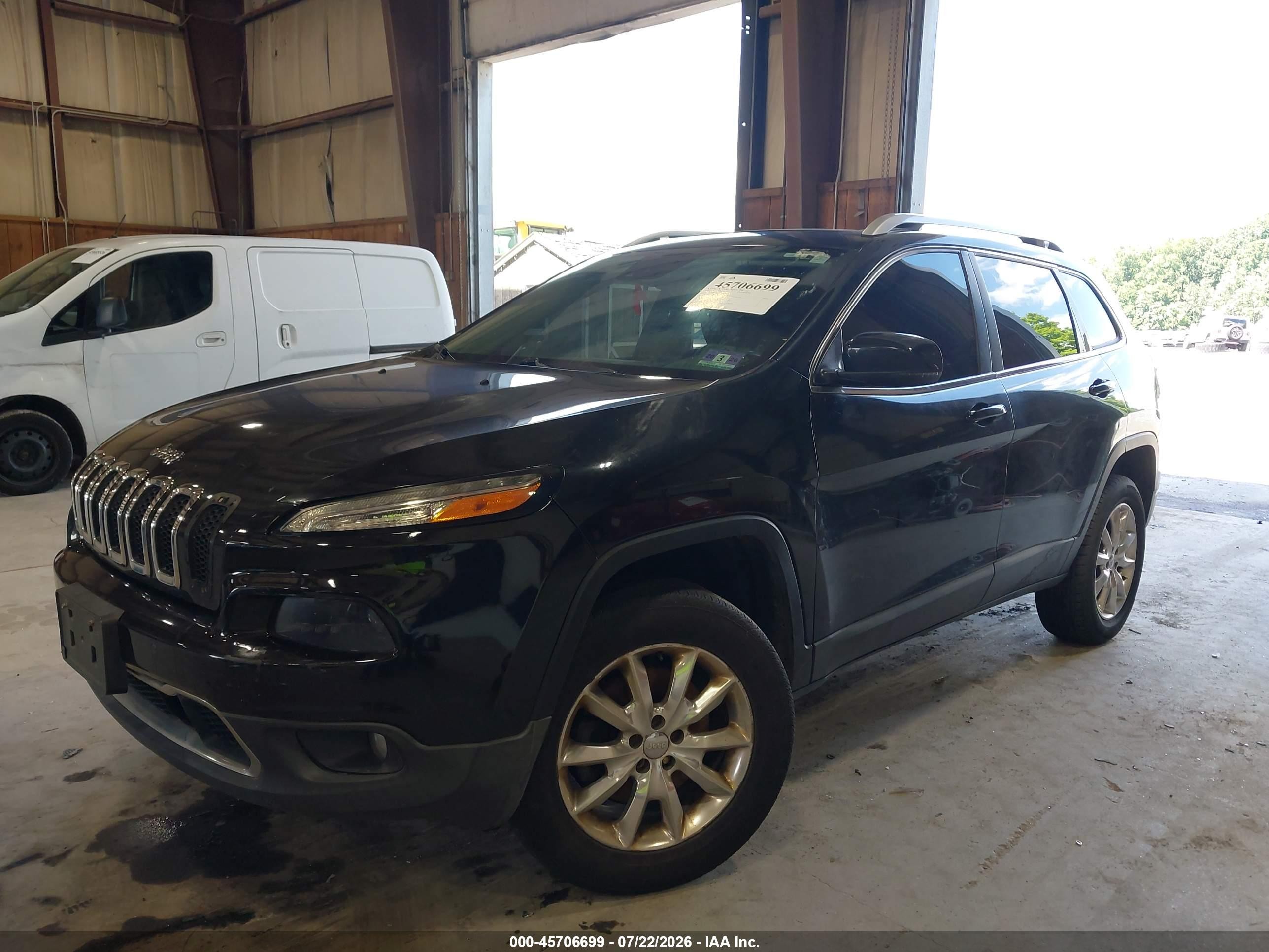 2014 Jeep Cherokee Limited Black vin: 1C4PJMDS3EW166029