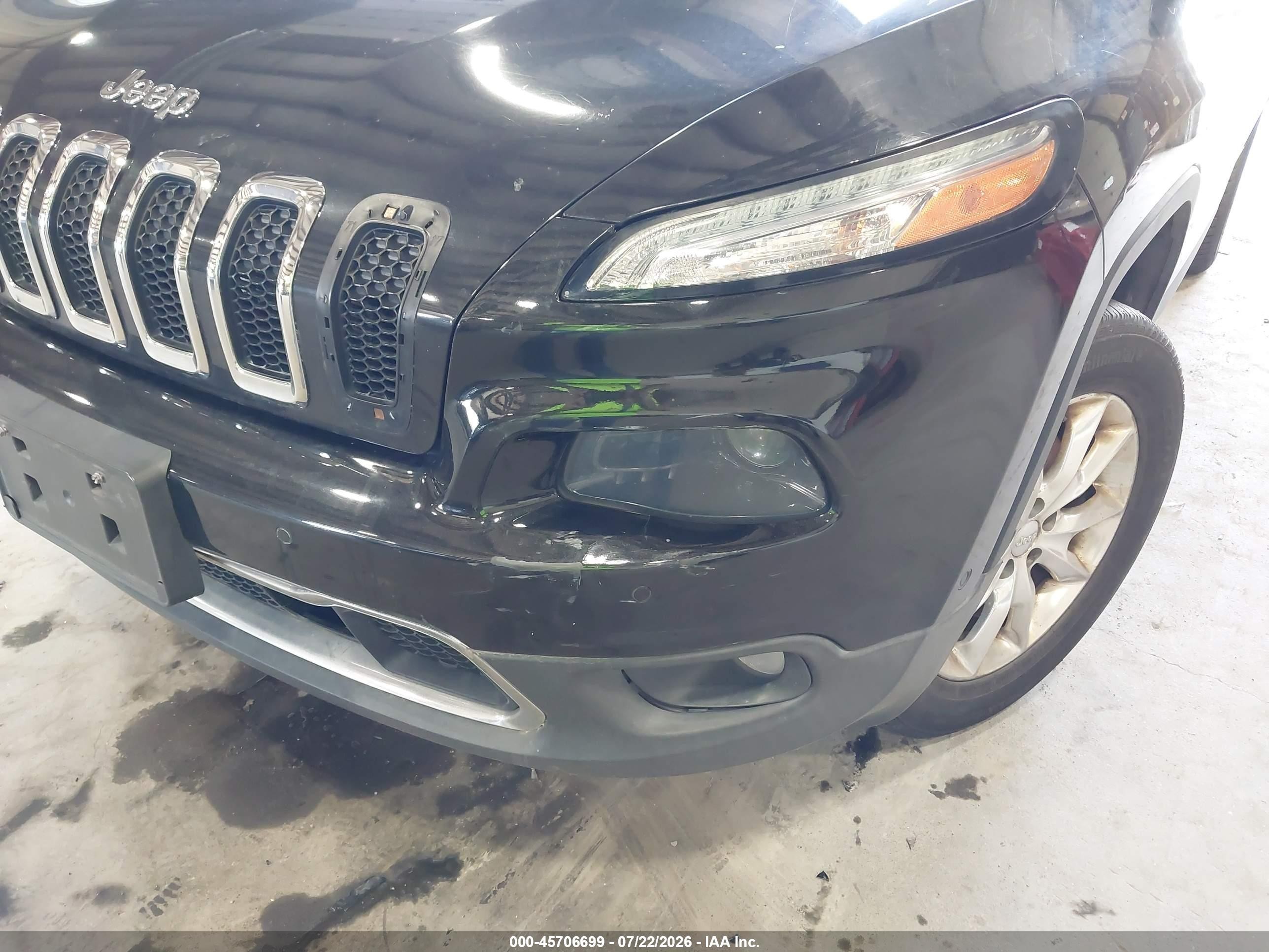 2014 Jeep Cherokee Limited Black vin: 1C4PJMDS3EW166029