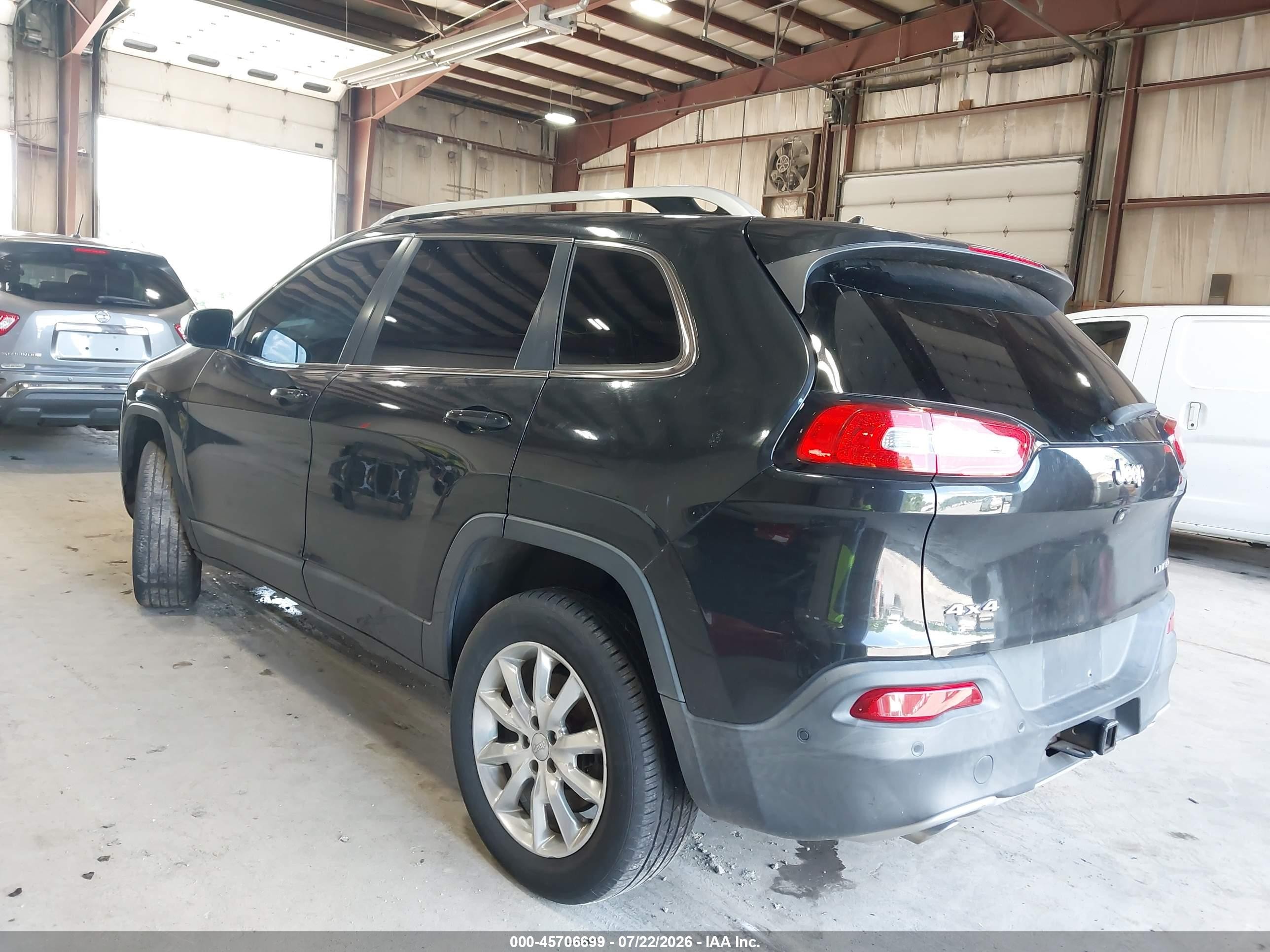 2014 Jeep Cherokee Limited Black vin: 1C4PJMDS3EW166029