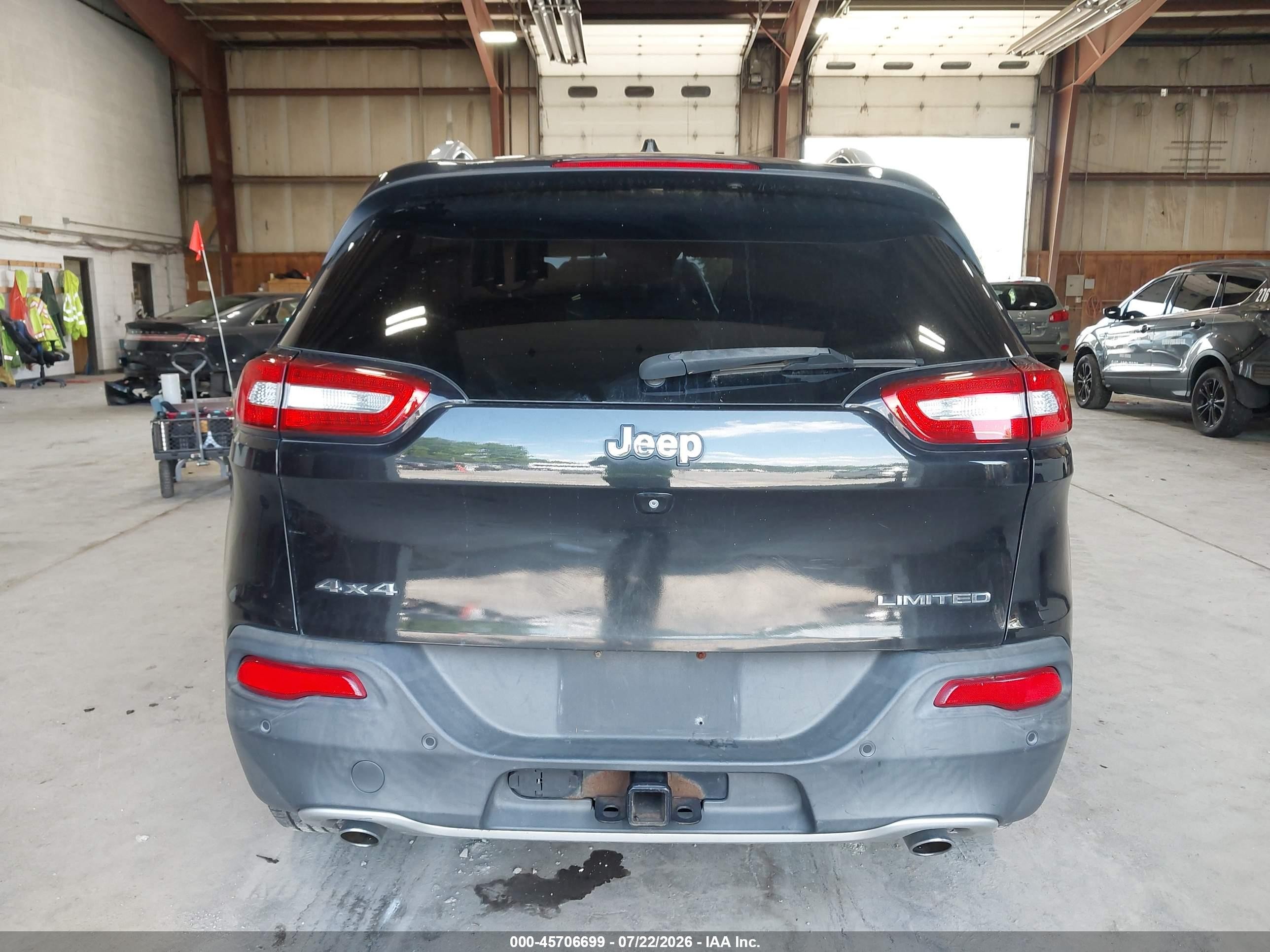 2014 Jeep Cherokee Limited Black vin: 1C4PJMDS3EW166029