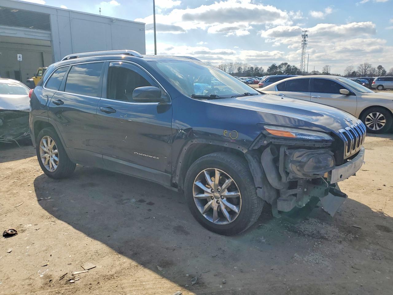 2014 Jeep Cherokee Limited Blue vin: 1C4PJMDS3EW170999