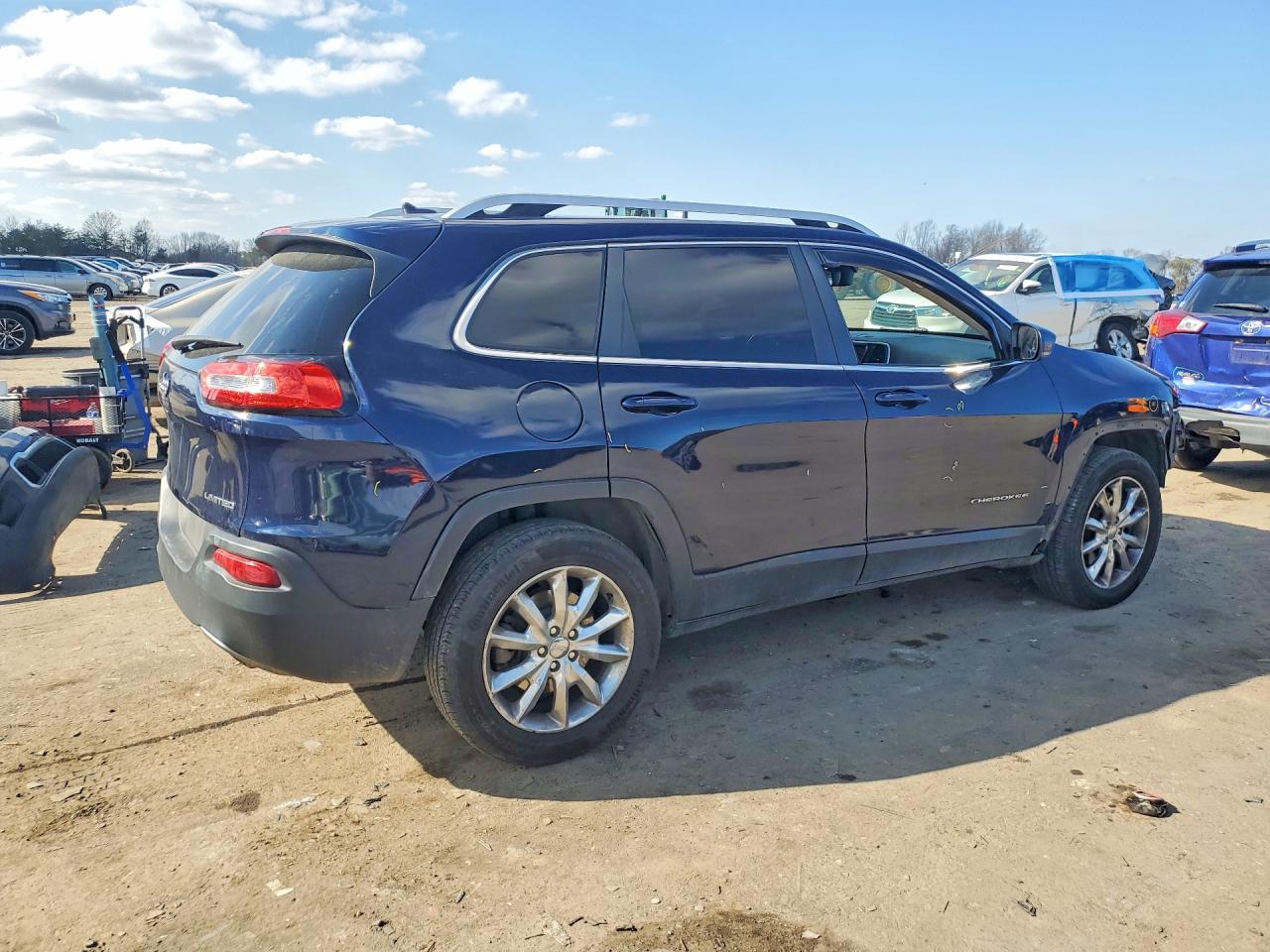 2014 Jeep Cherokee Limited Blue vin: 1C4PJMDS3EW170999