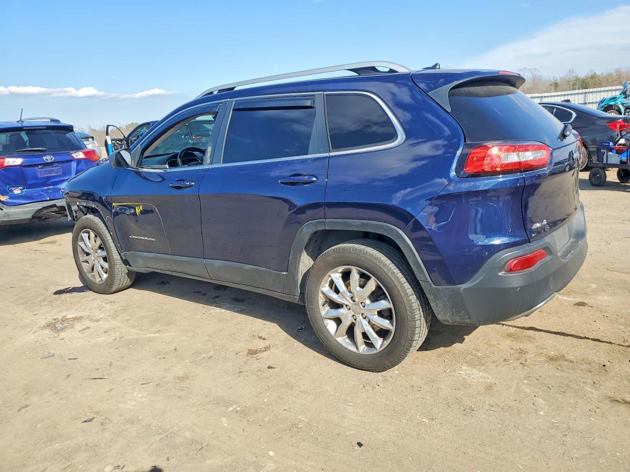 2014 Jeep Cherokee Limited Blue vin: 1C4PJMDS3EW170999