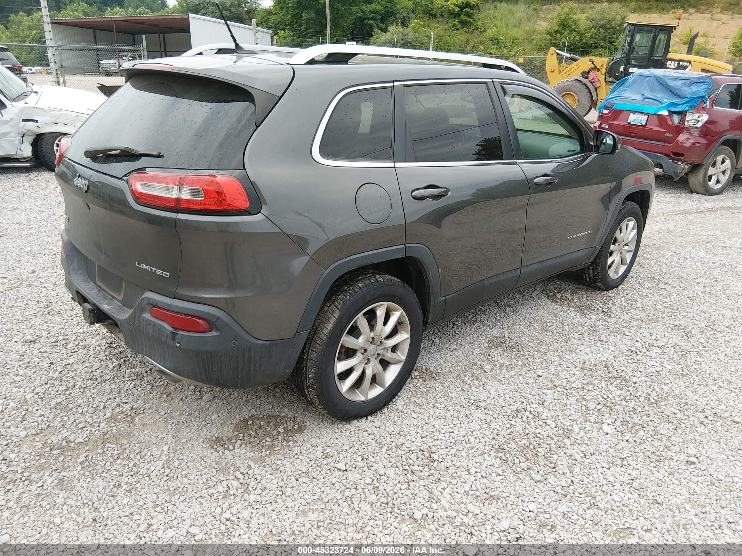 2014 Jeep Cherokee Limited Green vin: 1C4PJMDS3EW174535