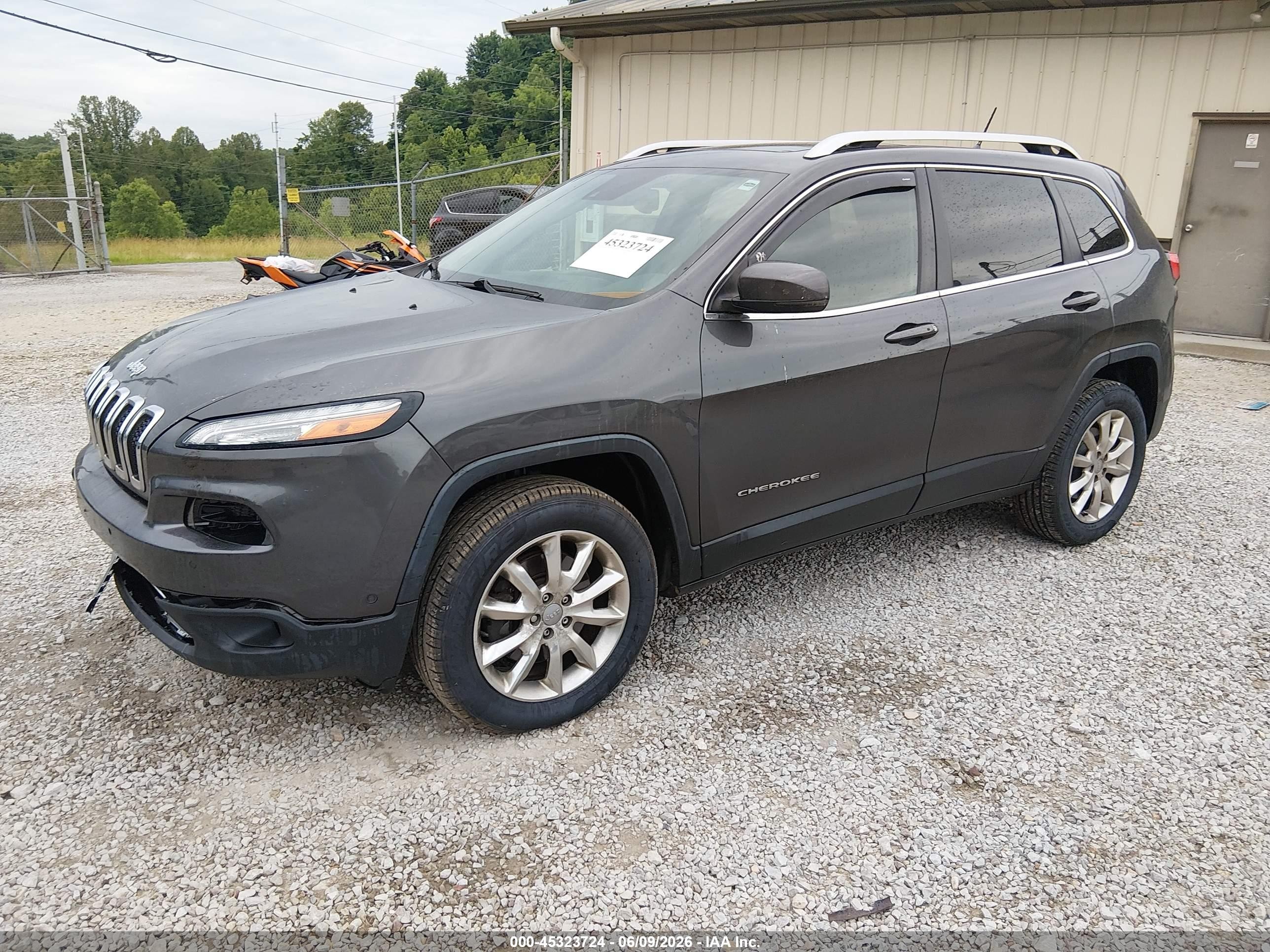 2014 Jeep Cherokee Limited Green vin: 1C4PJMDS3EW174535