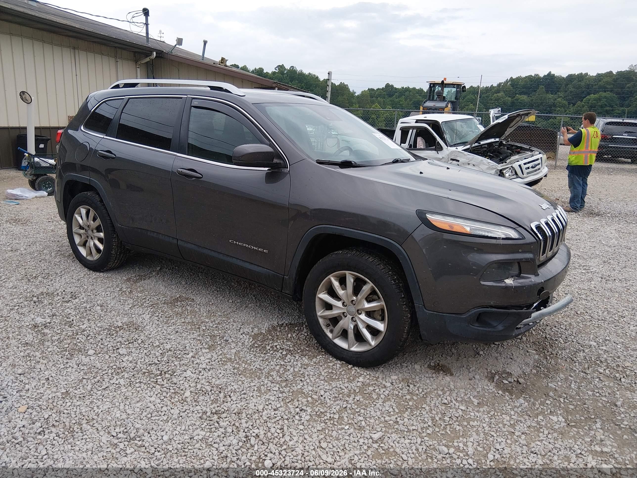 2014 Jeep Cherokee Limited Green vin: 1C4PJMDS3EW174535