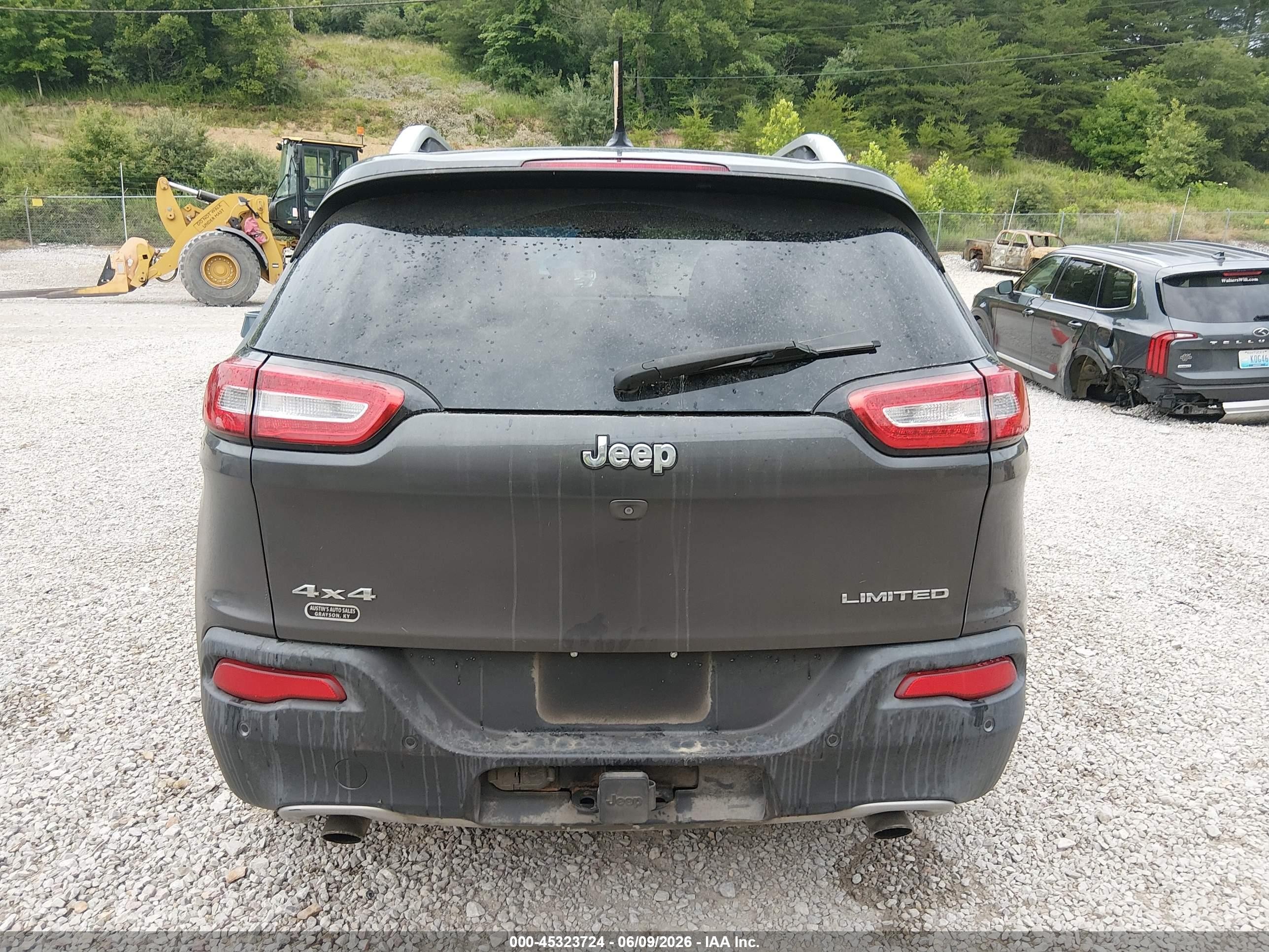 2014 Jeep Cherokee Limited Green vin: 1C4PJMDS3EW174535