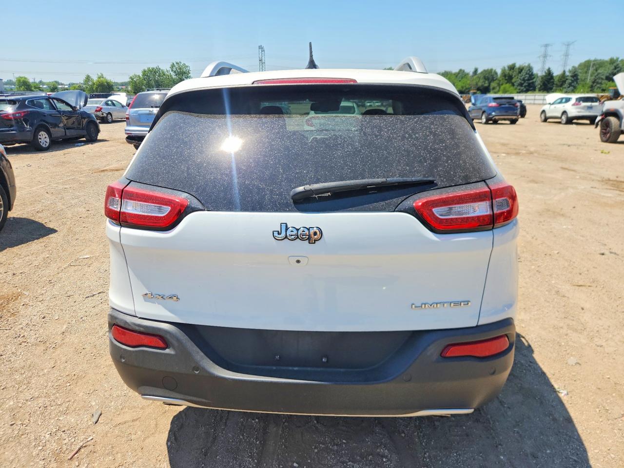 2014 Jeep Cherokee Limited White vin: 1C4PJMDS3EW185535