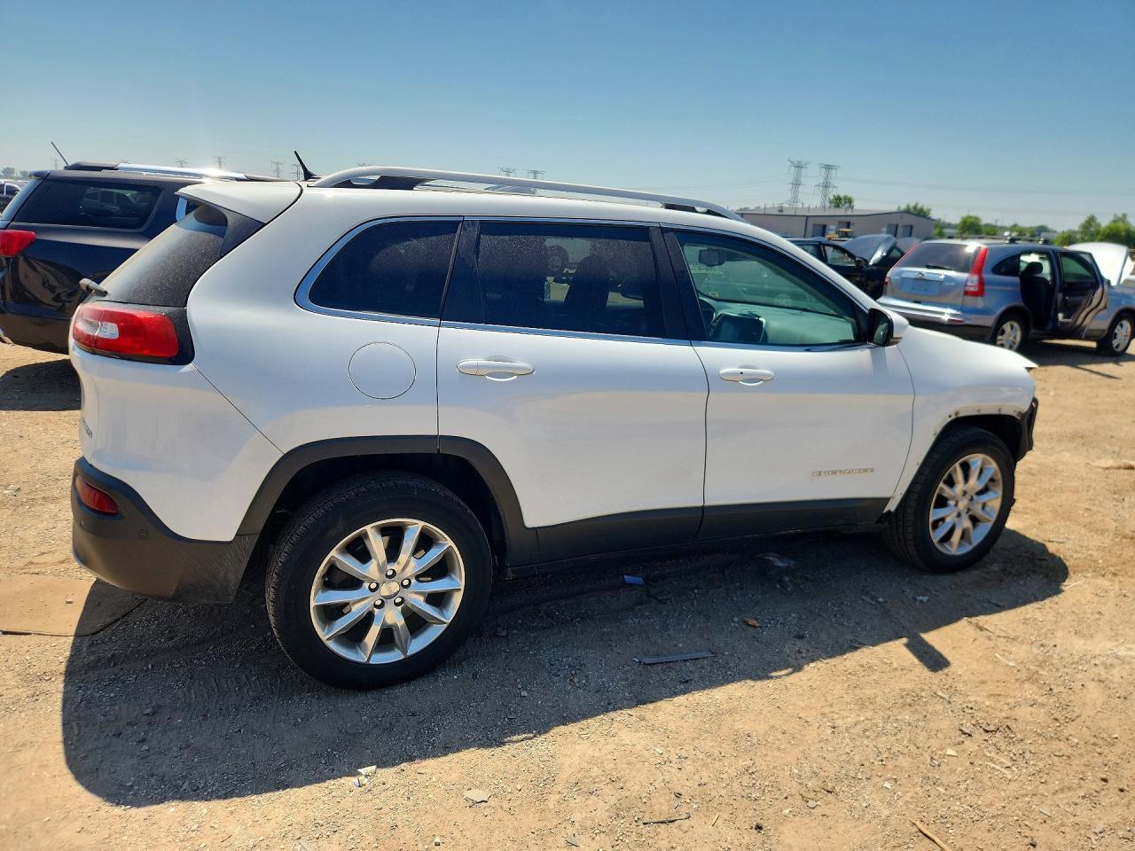 2014 Jeep Cherokee Limited White vin: 1C4PJMDS3EW185535