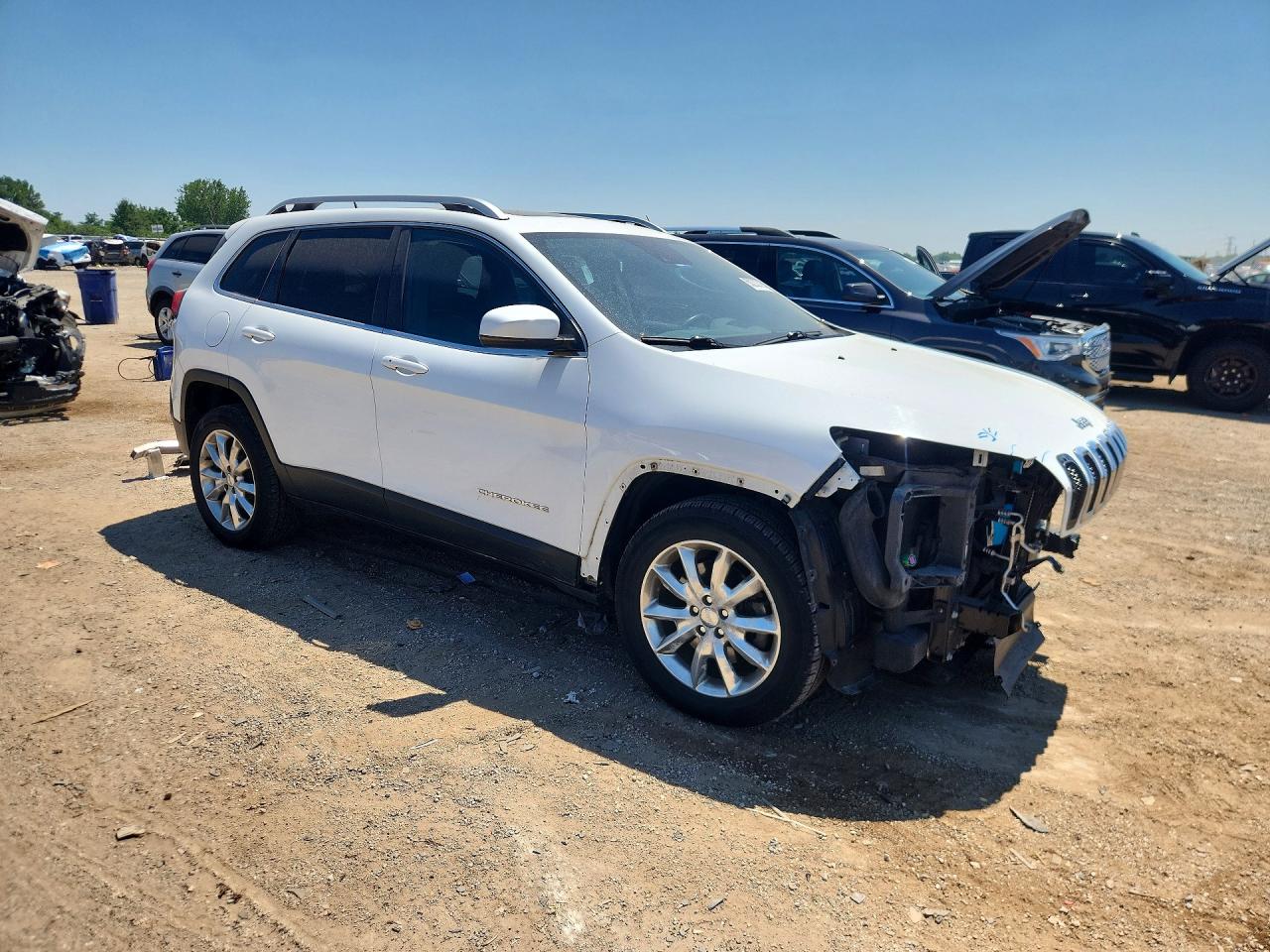 2014 Jeep Cherokee Limited White vin: 1C4PJMDS3EW185535