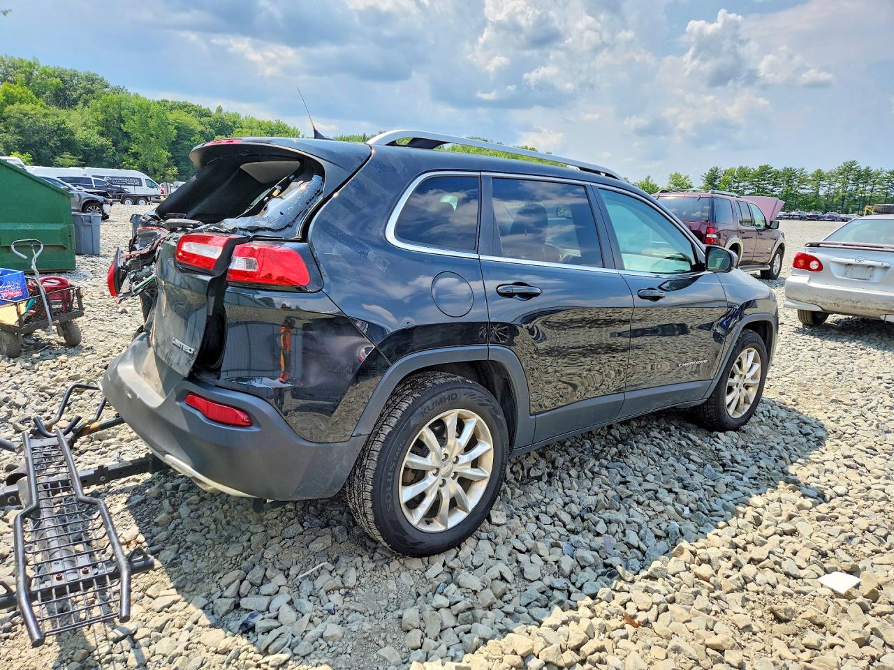 2014 Jeep Cherokee Limited Black vin: 1C4PJMDS3EW197765