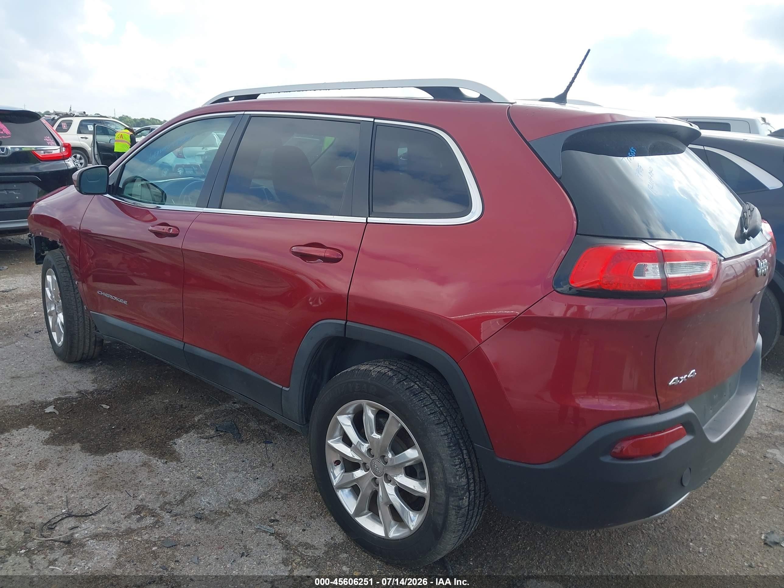 2014 Jeep Cherokee Limited Red vin: 1C4PJMDS3EW215505