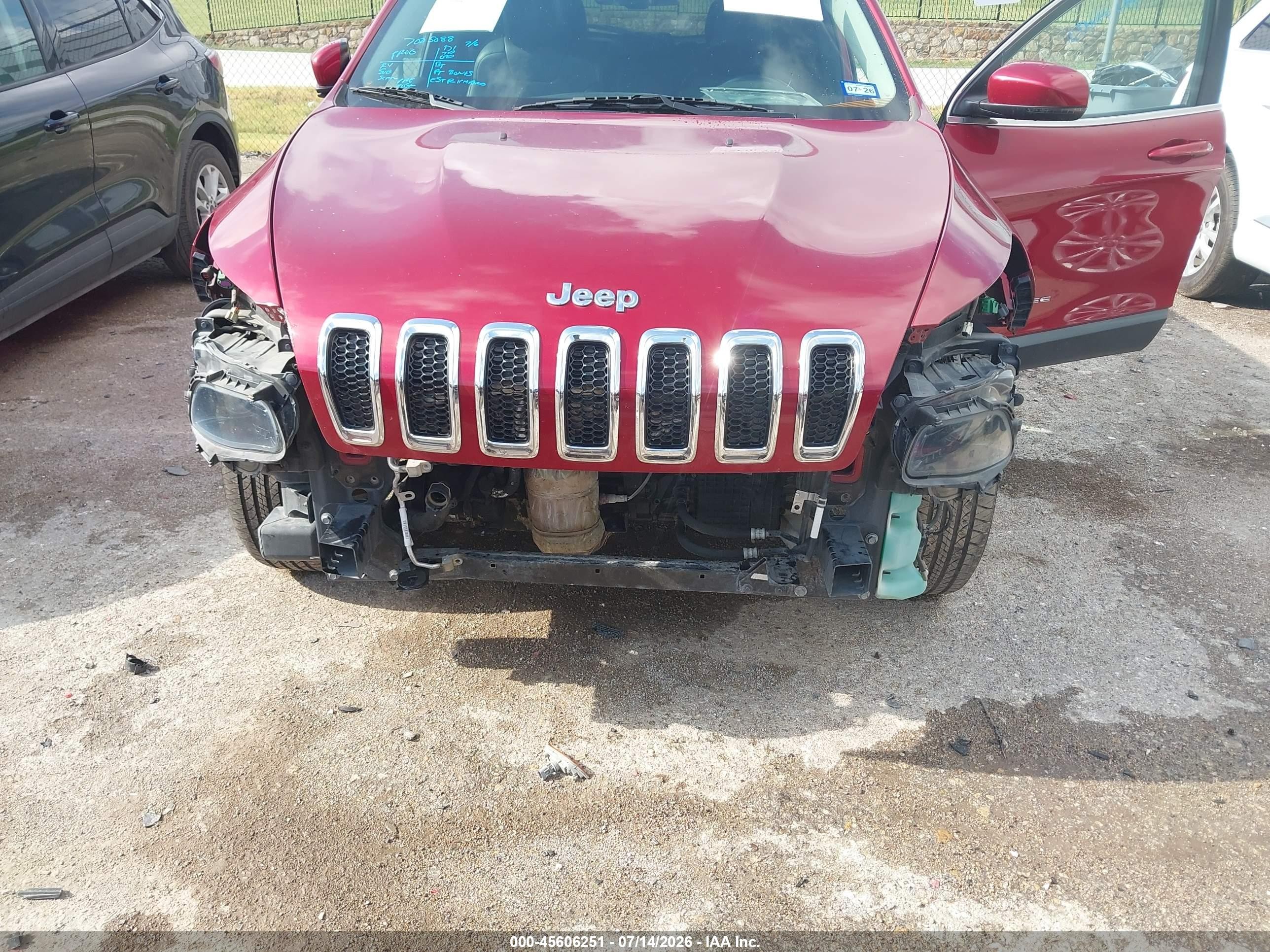 2014 Jeep Cherokee Limited Red vin: 1C4PJMDS3EW215505