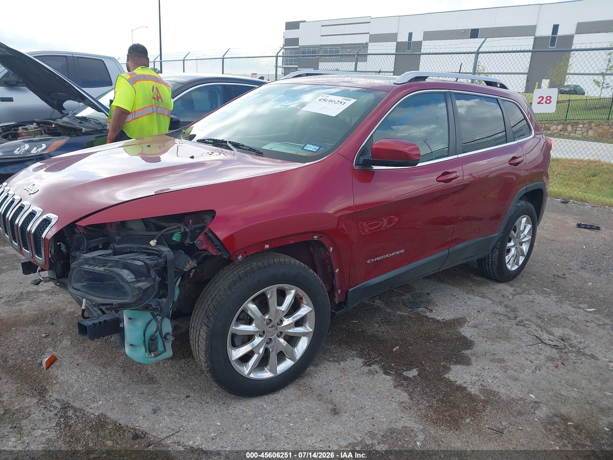 2014 Jeep Cherokee Limited Red vin: 1C4PJMDS3EW215505