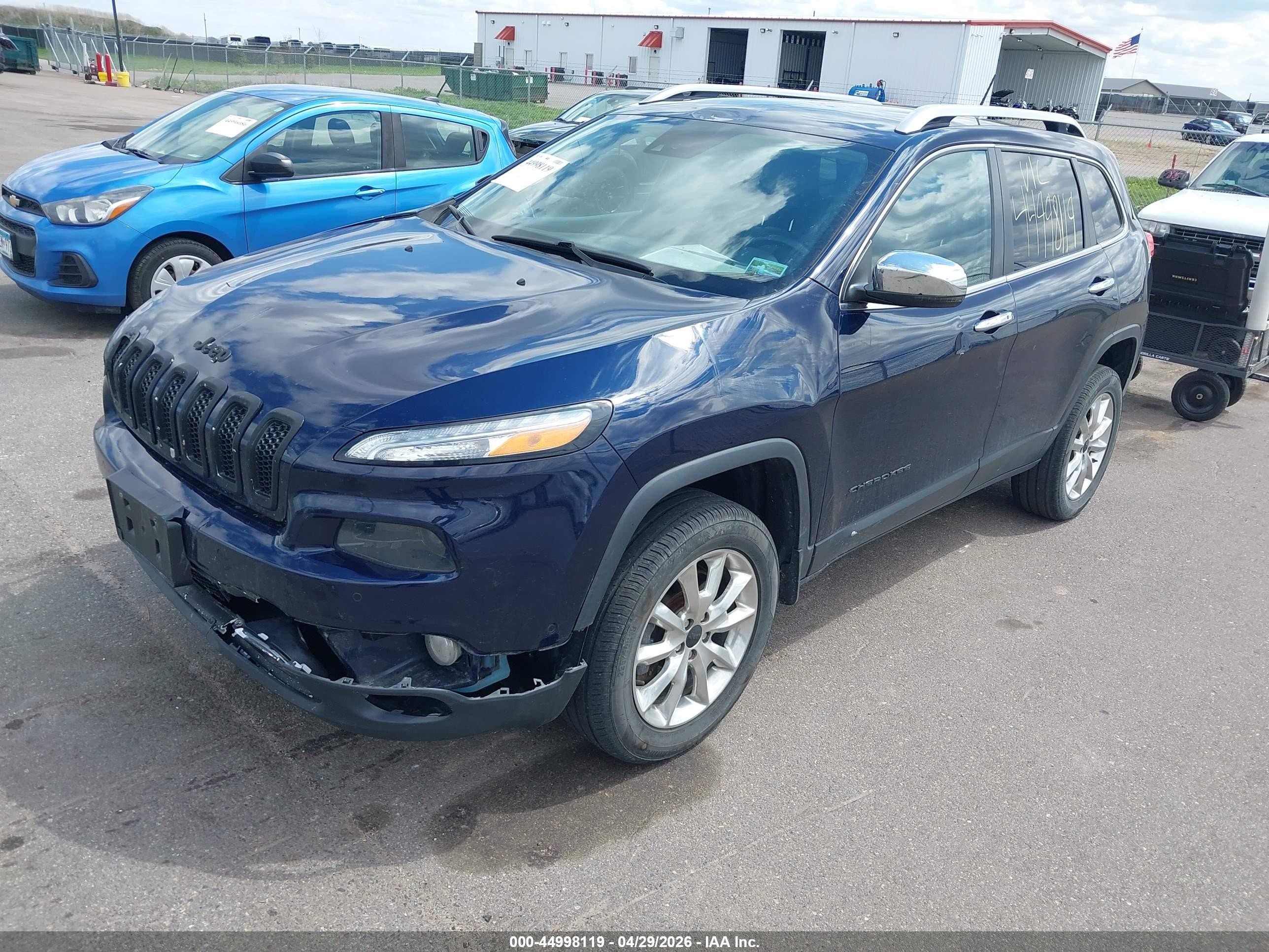 2014 Jeep Cherokee Limited Синий vin: 1C4PJMDS3EW227993