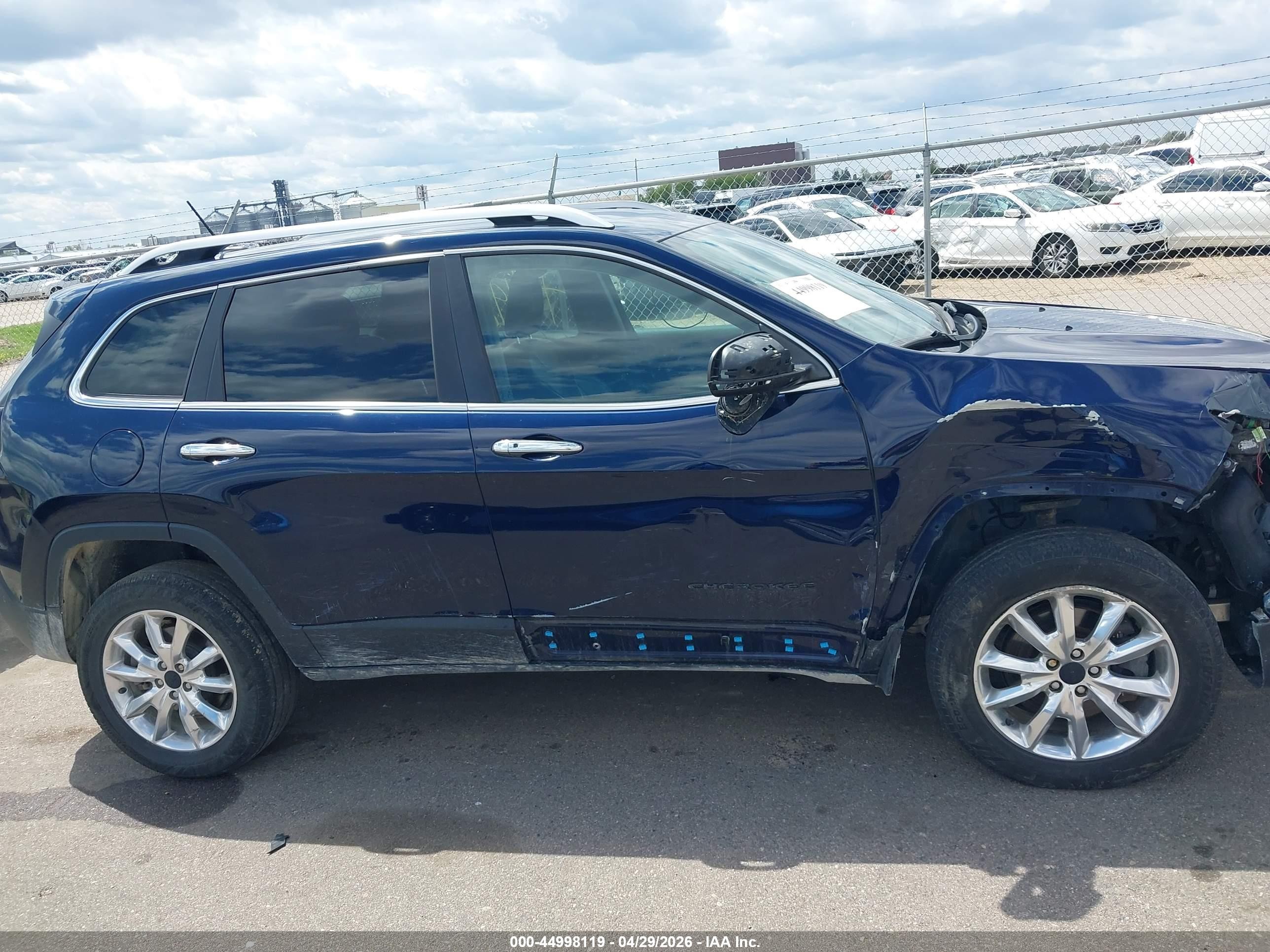 2014 Jeep Cherokee Limited Синий vin: 1C4PJMDS3EW227993