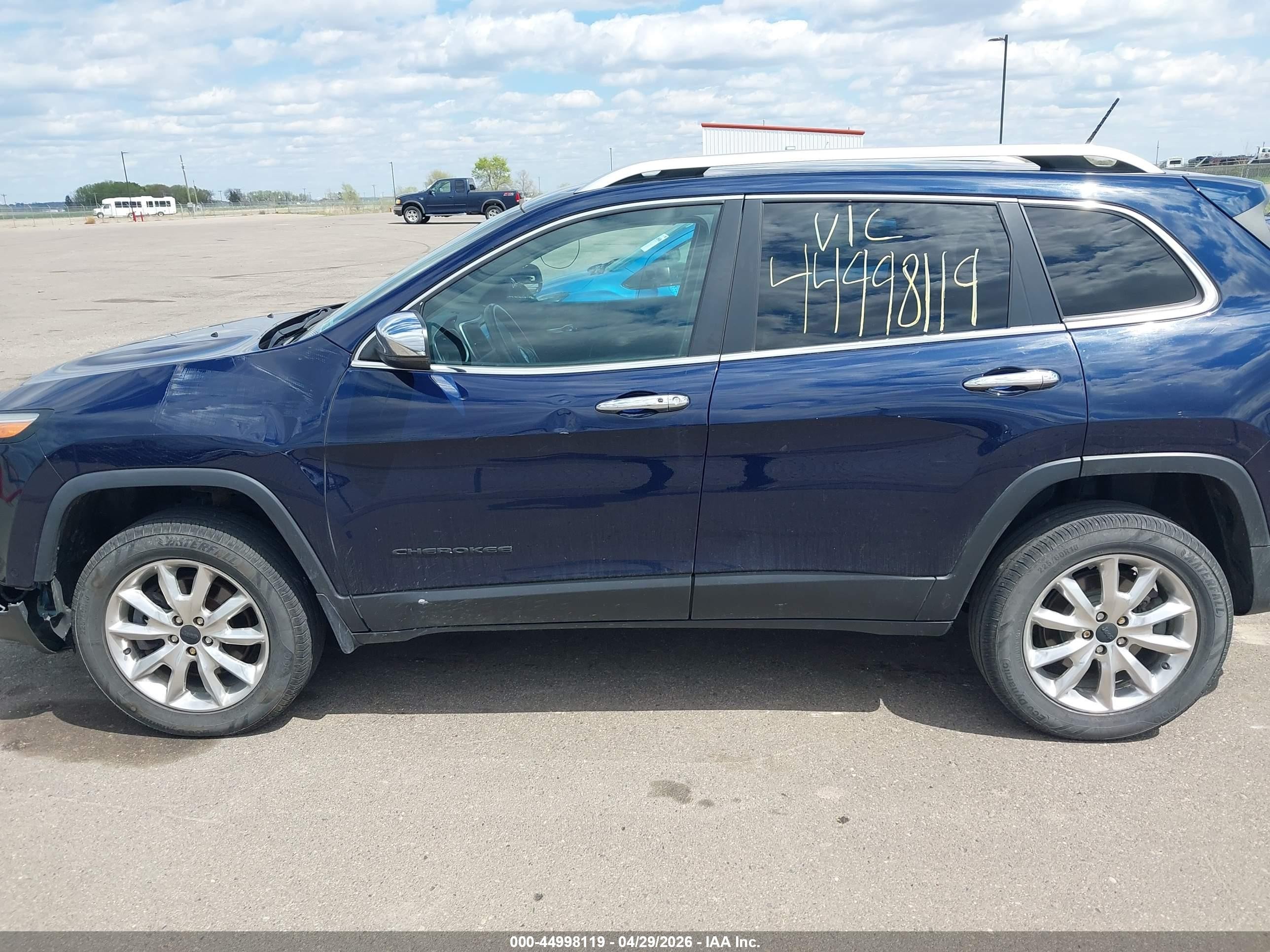 2014 Jeep Cherokee Limited Синий vin: 1C4PJMDS3EW227993
