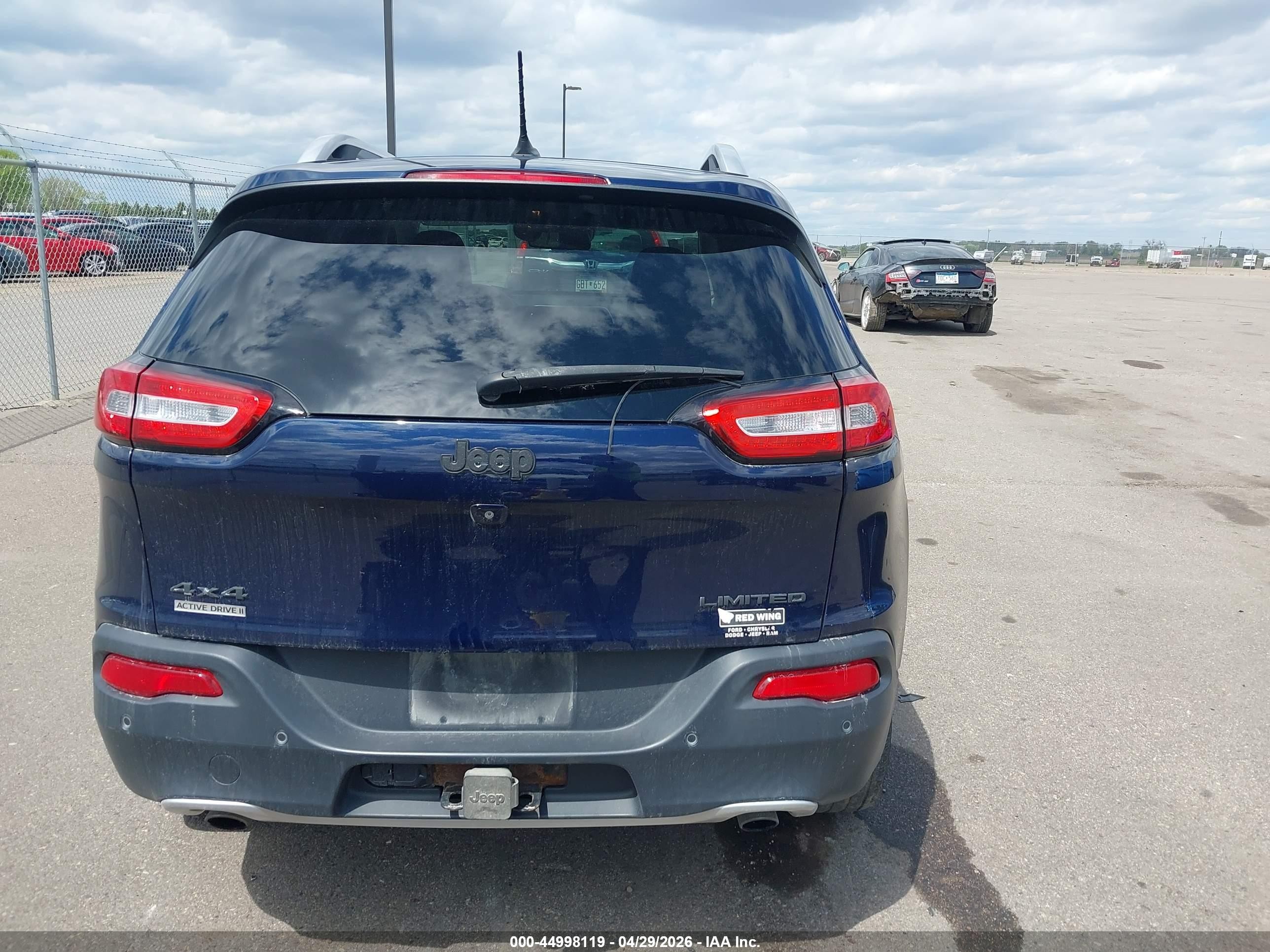 2014 Jeep Cherokee Limited Синий vin: 1C4PJMDS3EW227993