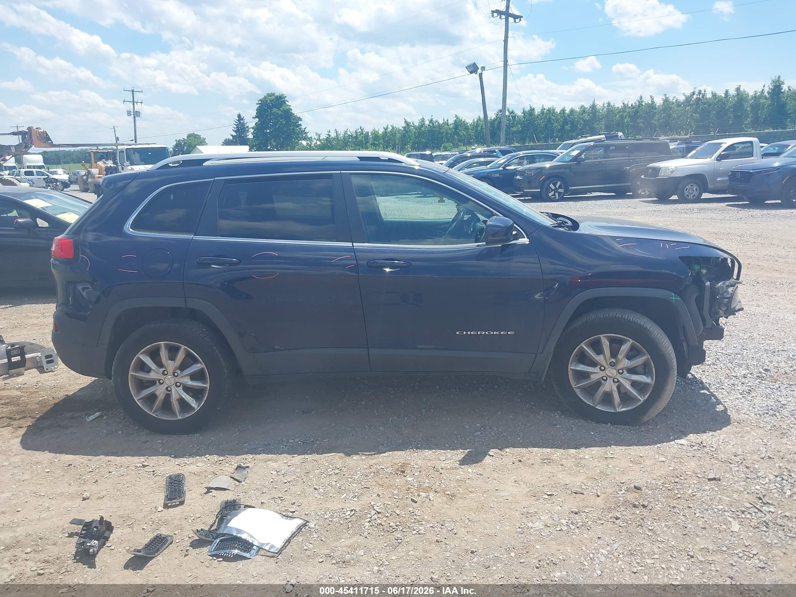 2014 Jeep Cherokee Limited Blue vin: 1C4PJMDS3EW276952