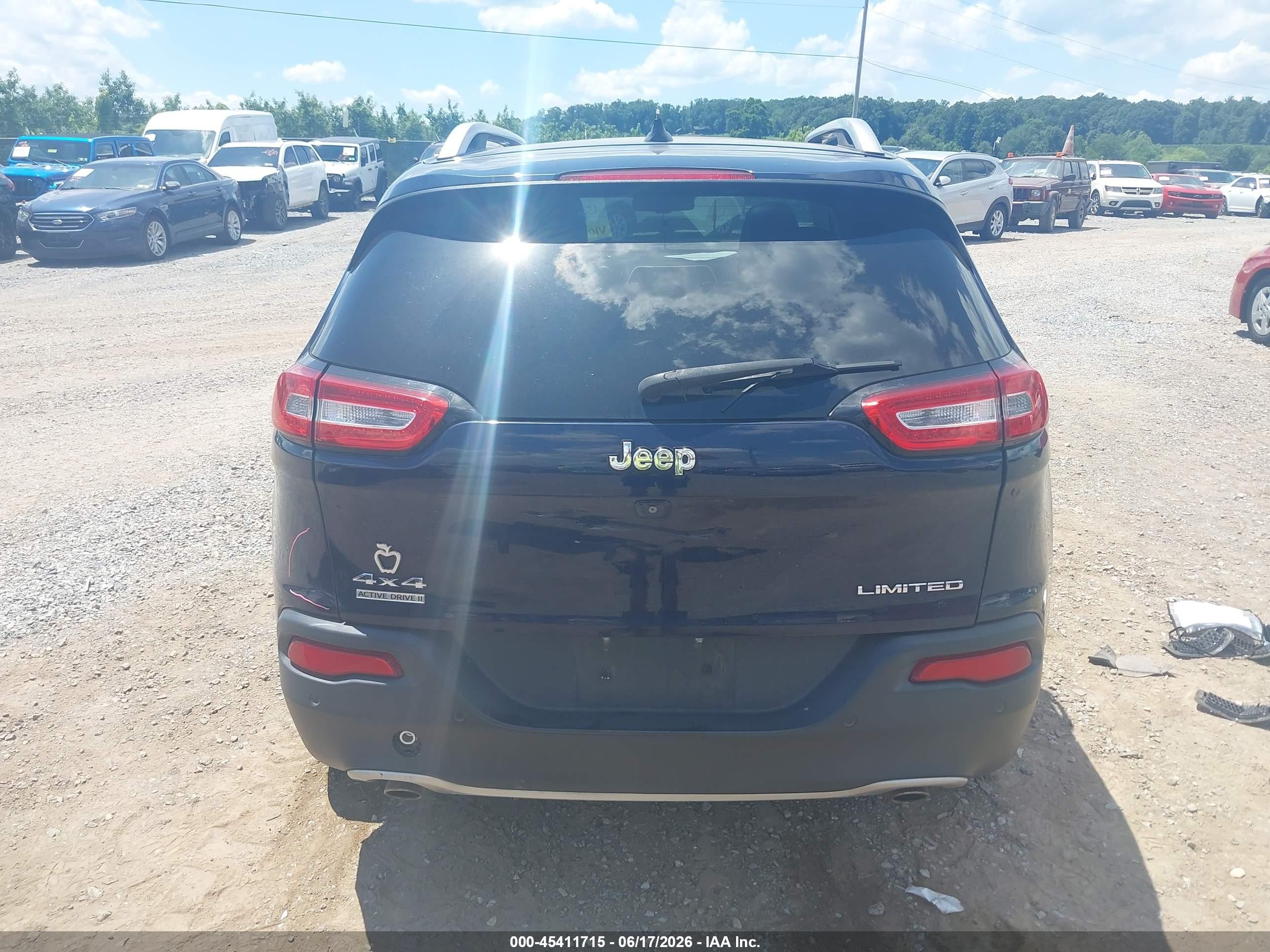 2014 Jeep Cherokee Limited Blue vin: 1C4PJMDS3EW276952