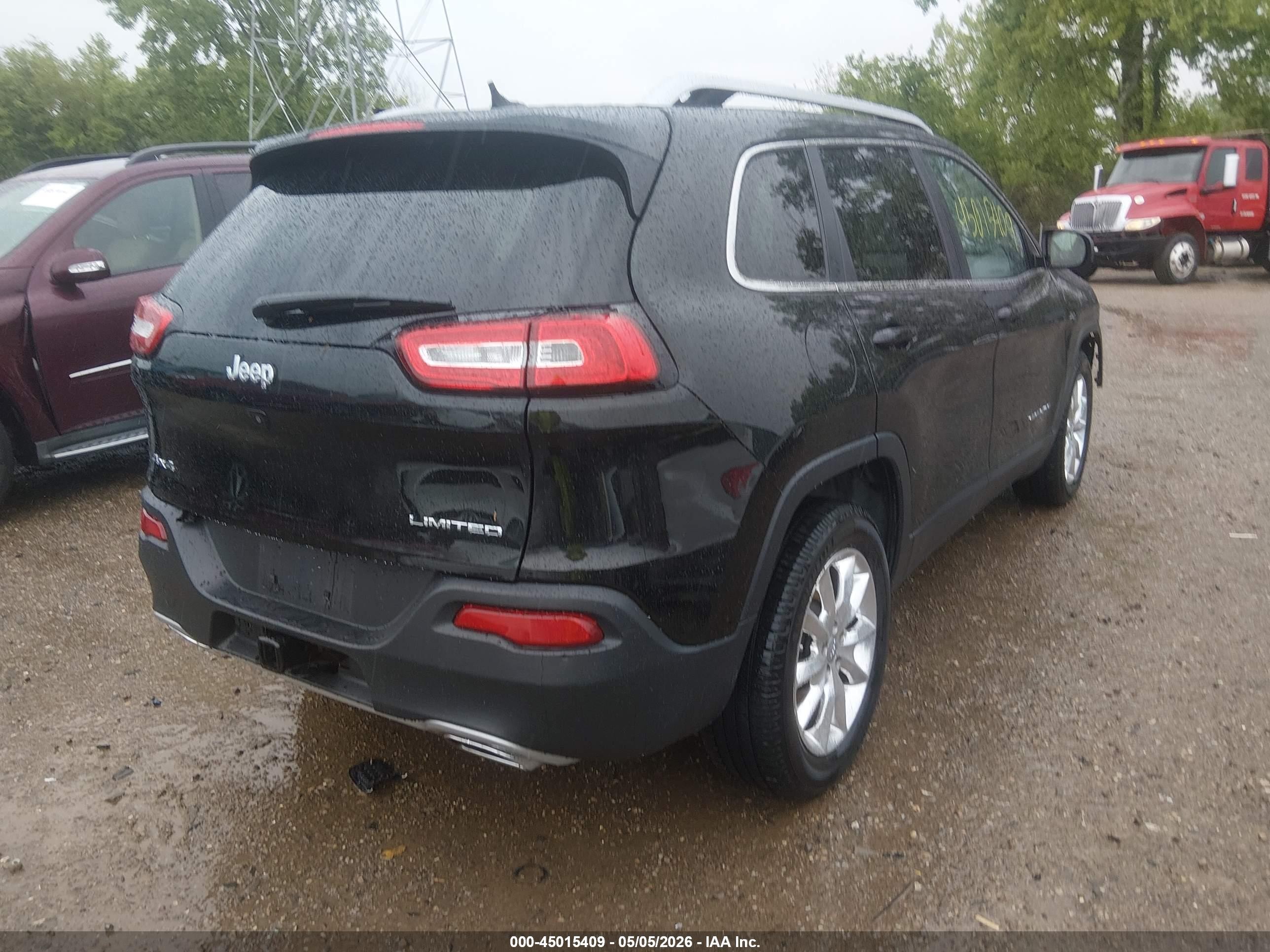 2015 Jeep Cherokee Limited Black vin: 1C4PJMDS3FW501081