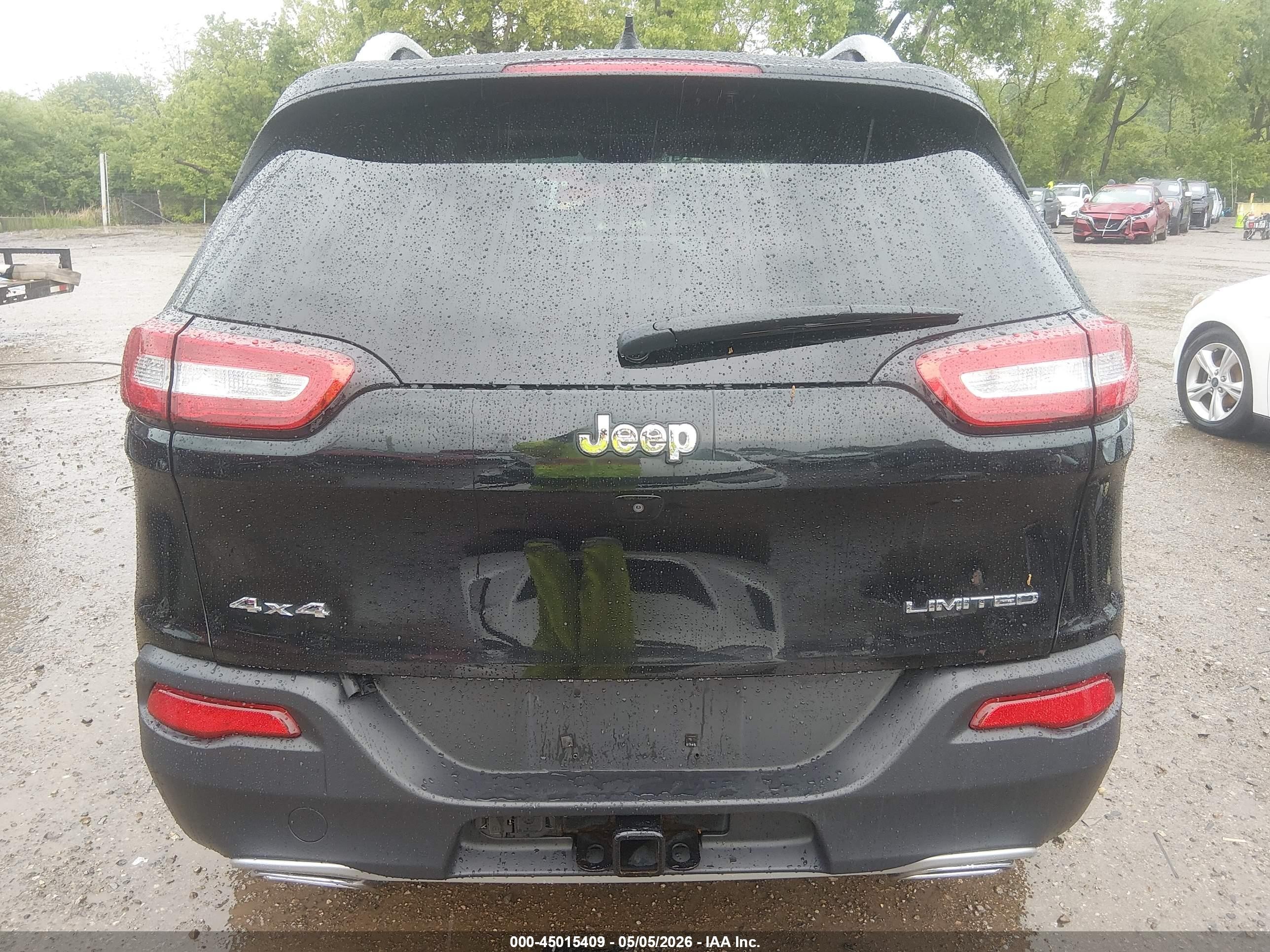 2015 Jeep Cherokee Limited Black vin: 1C4PJMDS3FW501081