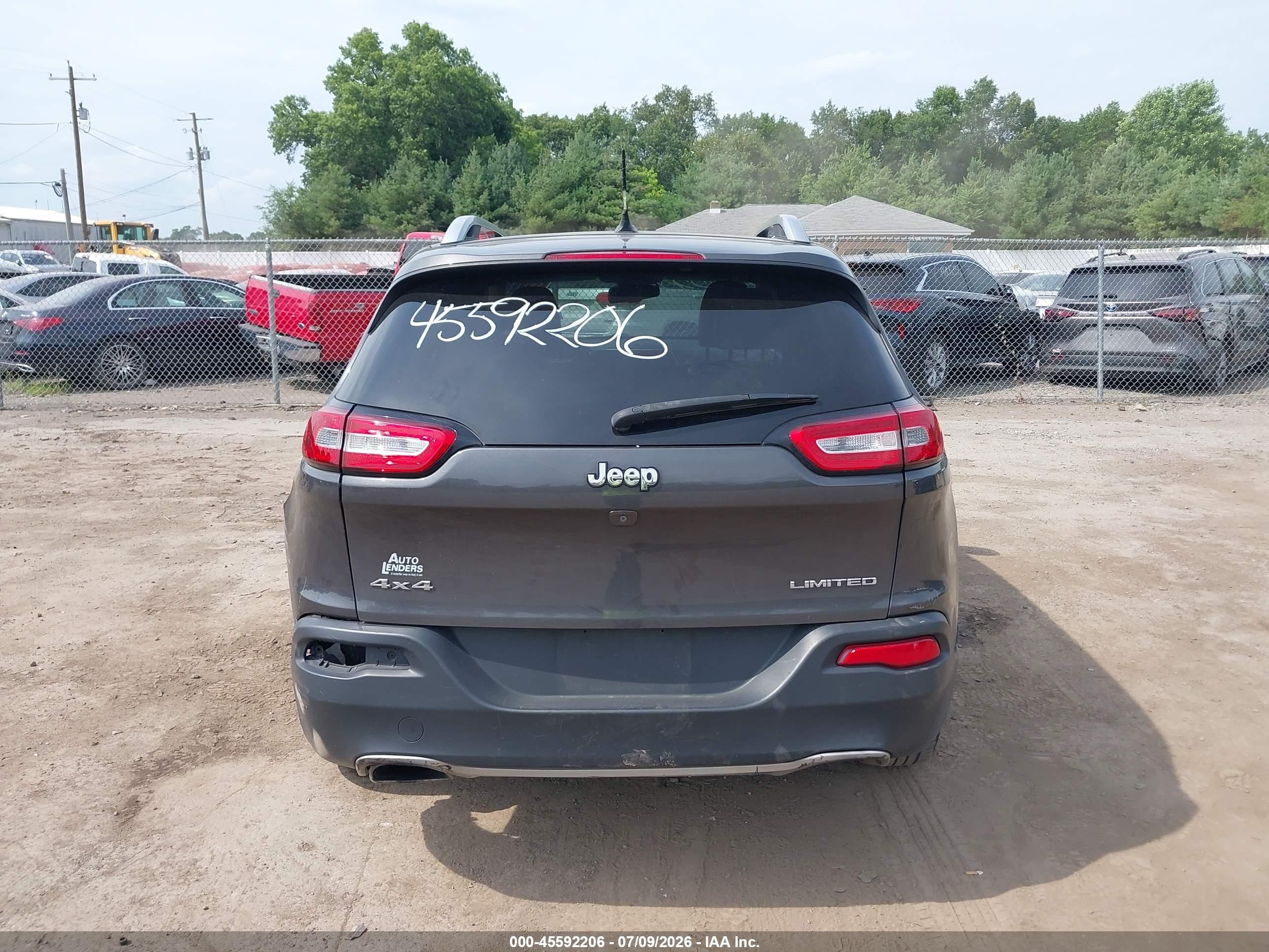 2015 Jeep Cherokee Limited Серый vin: 1C4PJMDS3FW511285