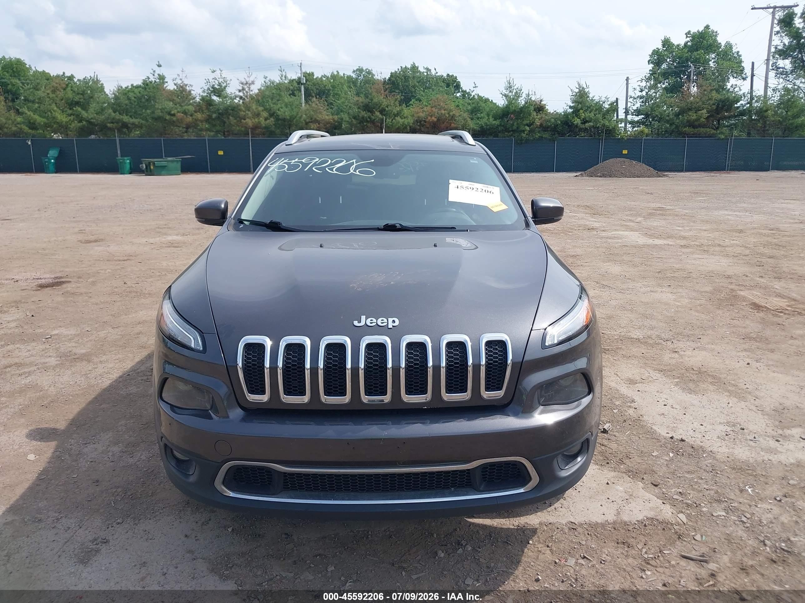 2015 Jeep Cherokee Limited Серый vin: 1C4PJMDS3FW511285