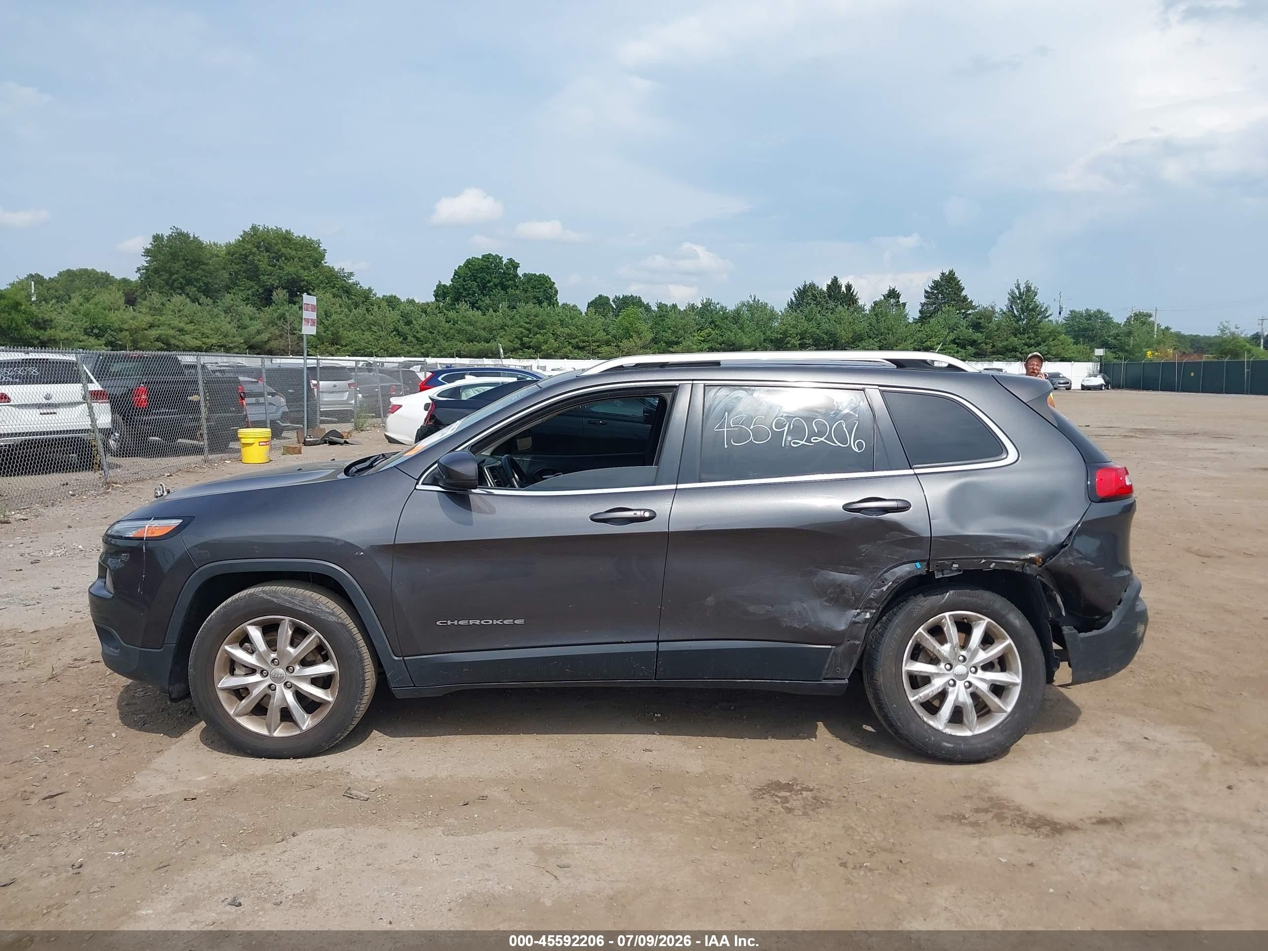 2015 Jeep Cherokee Limited Серый vin: 1C4PJMDS3FW511285