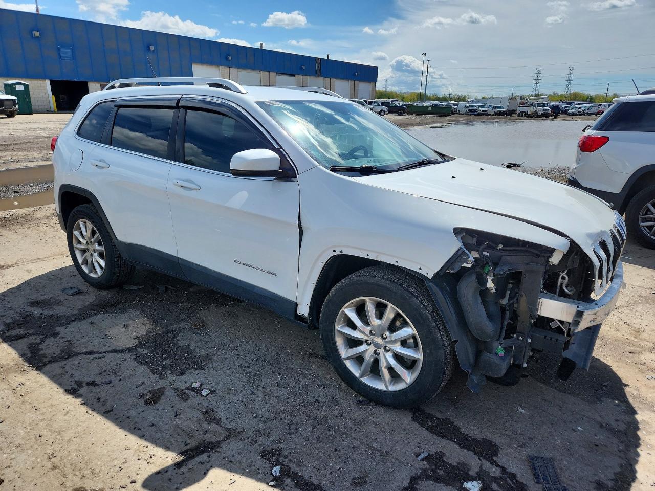 2015 Jeep Cherokee Limited White vin: 1C4PJMDS3FW512467