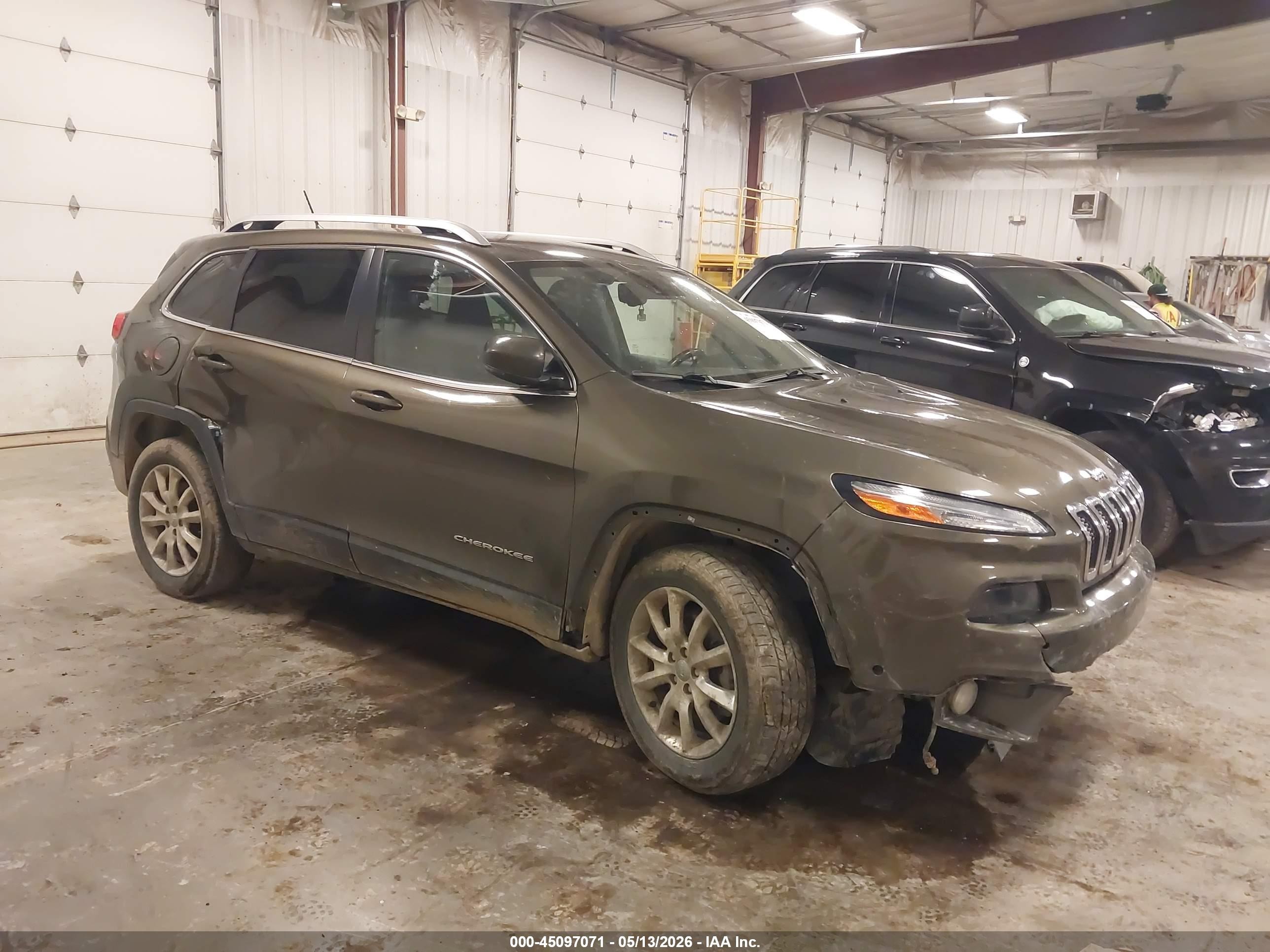 2015 Jeep Cherokee Limited Зеленый vin: 1C4PJMDS3FW524389