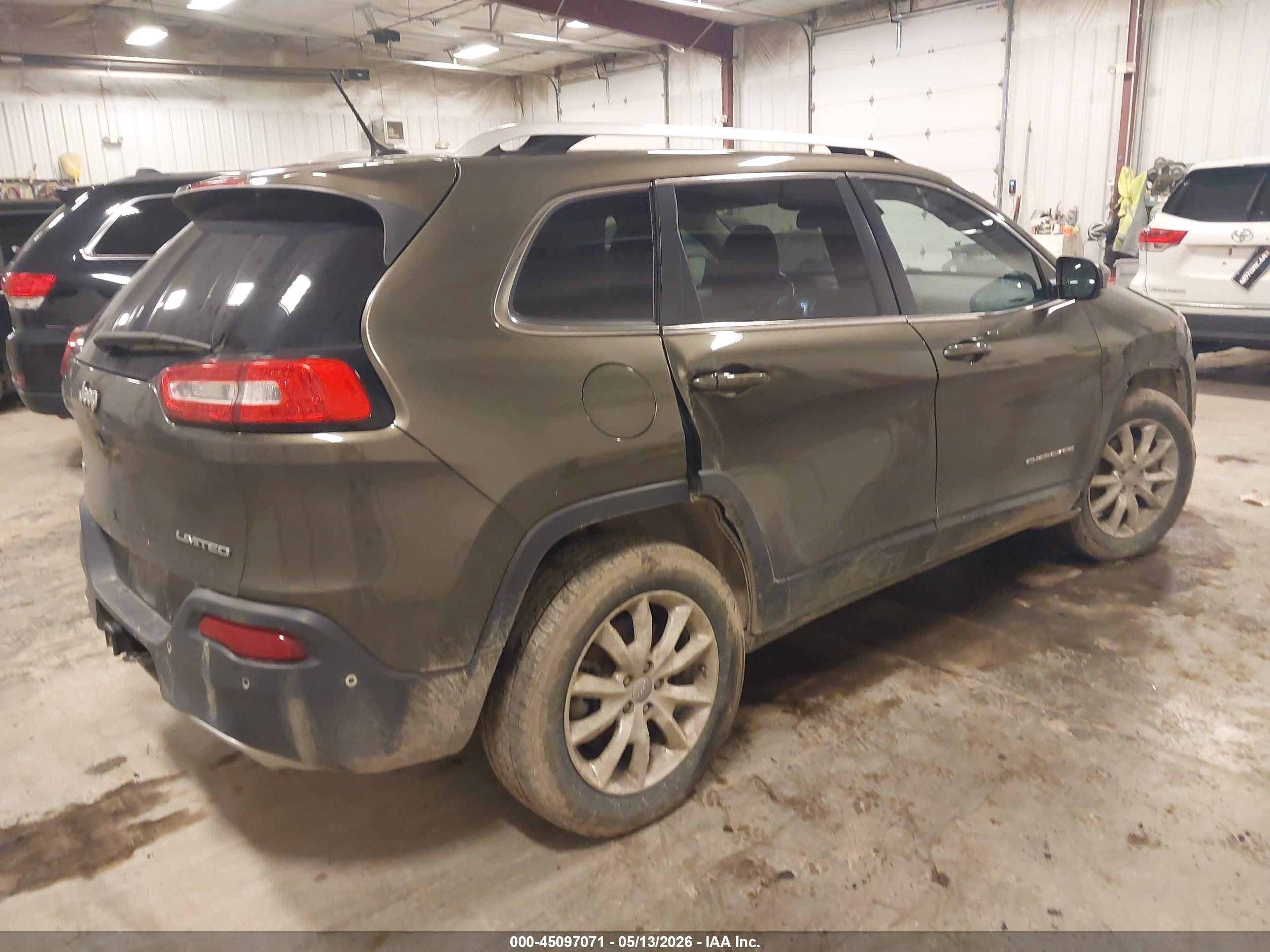 2015 Jeep Cherokee Limited Green vin: 1C4PJMDS3FW524389