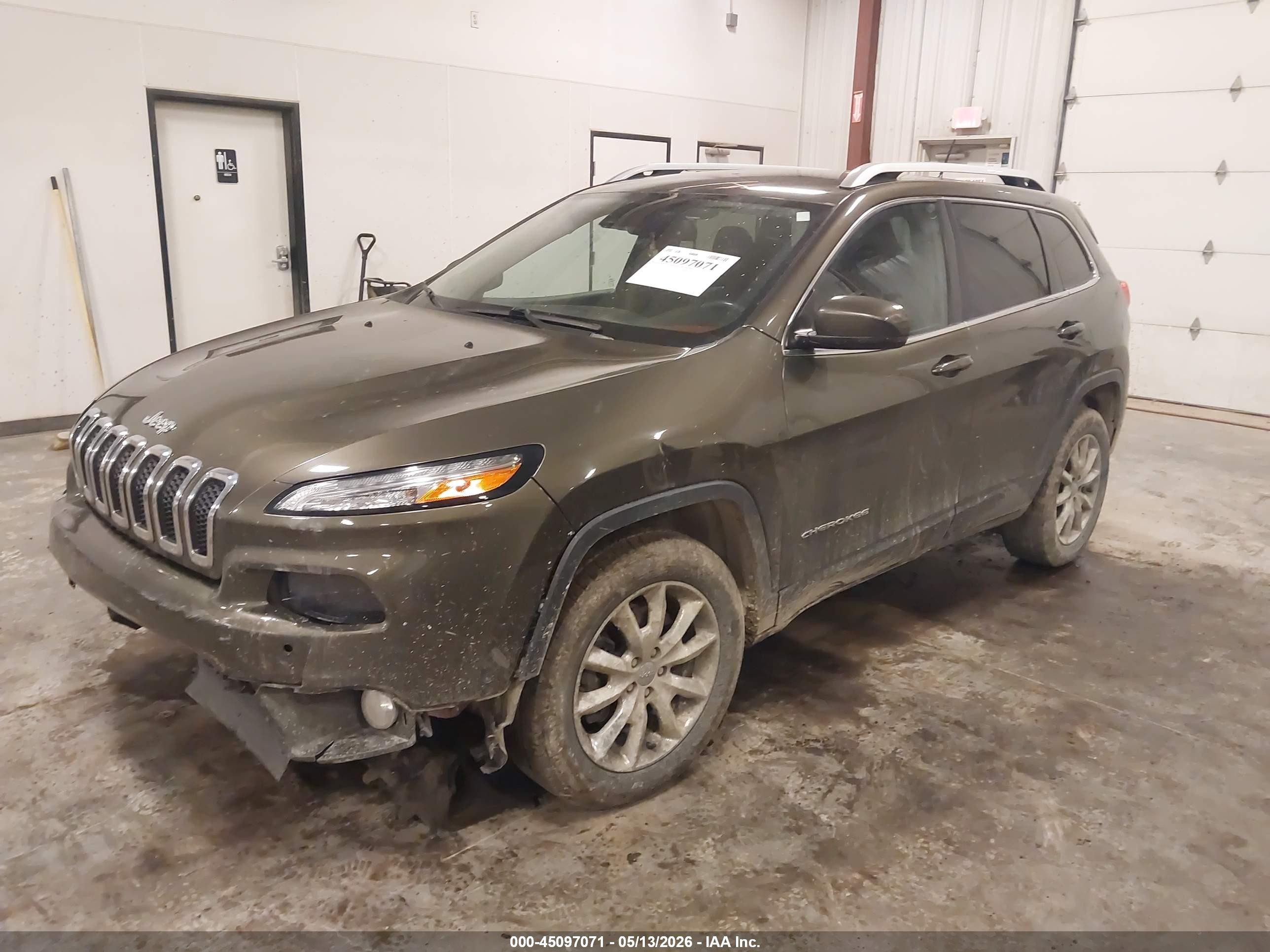 2015 Jeep Cherokee Limited Green vin: 1C4PJMDS3FW524389