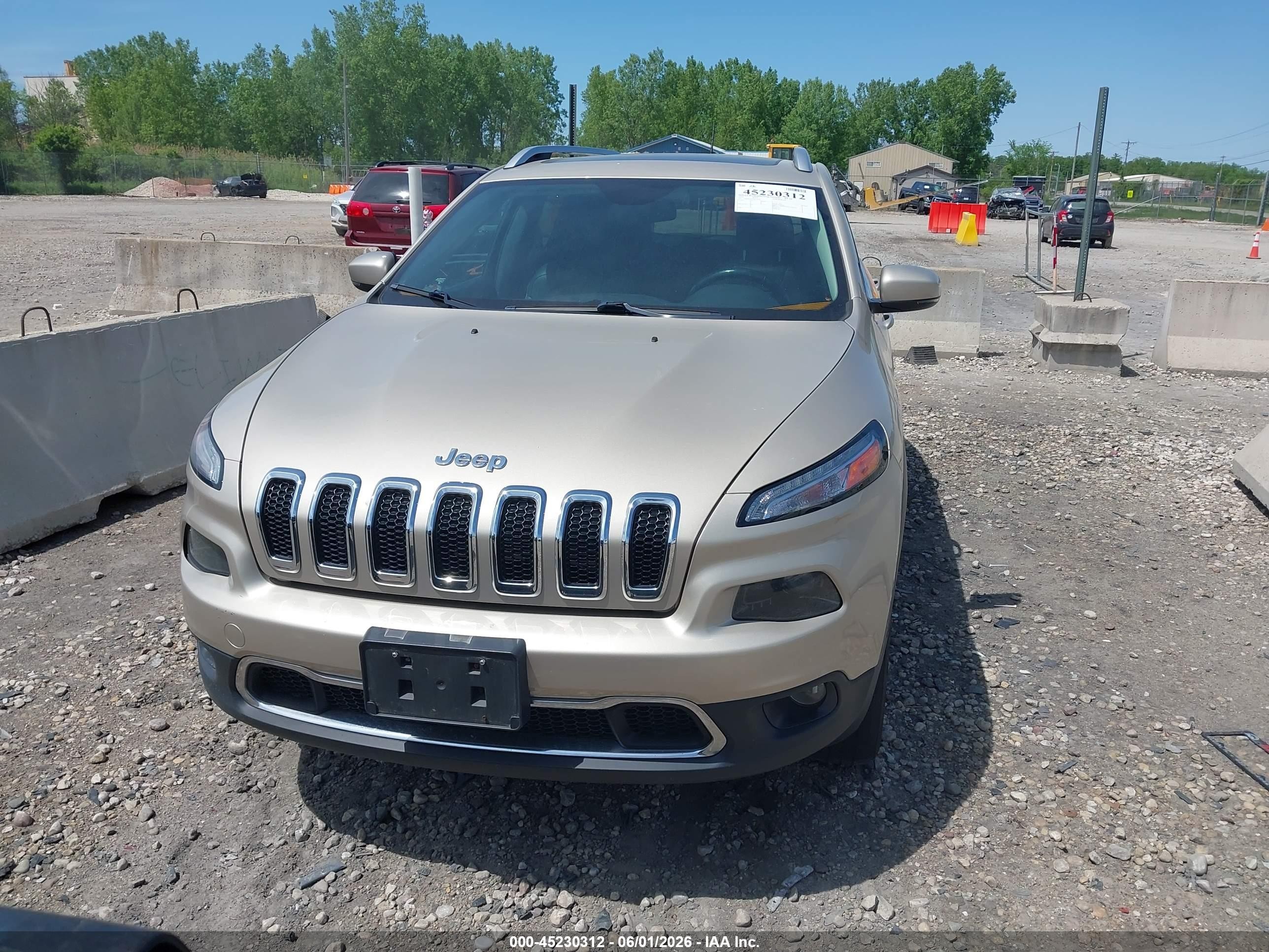 2015 Jeep Cherokee Limited Gold vin: 1C4PJMDS3FW558297