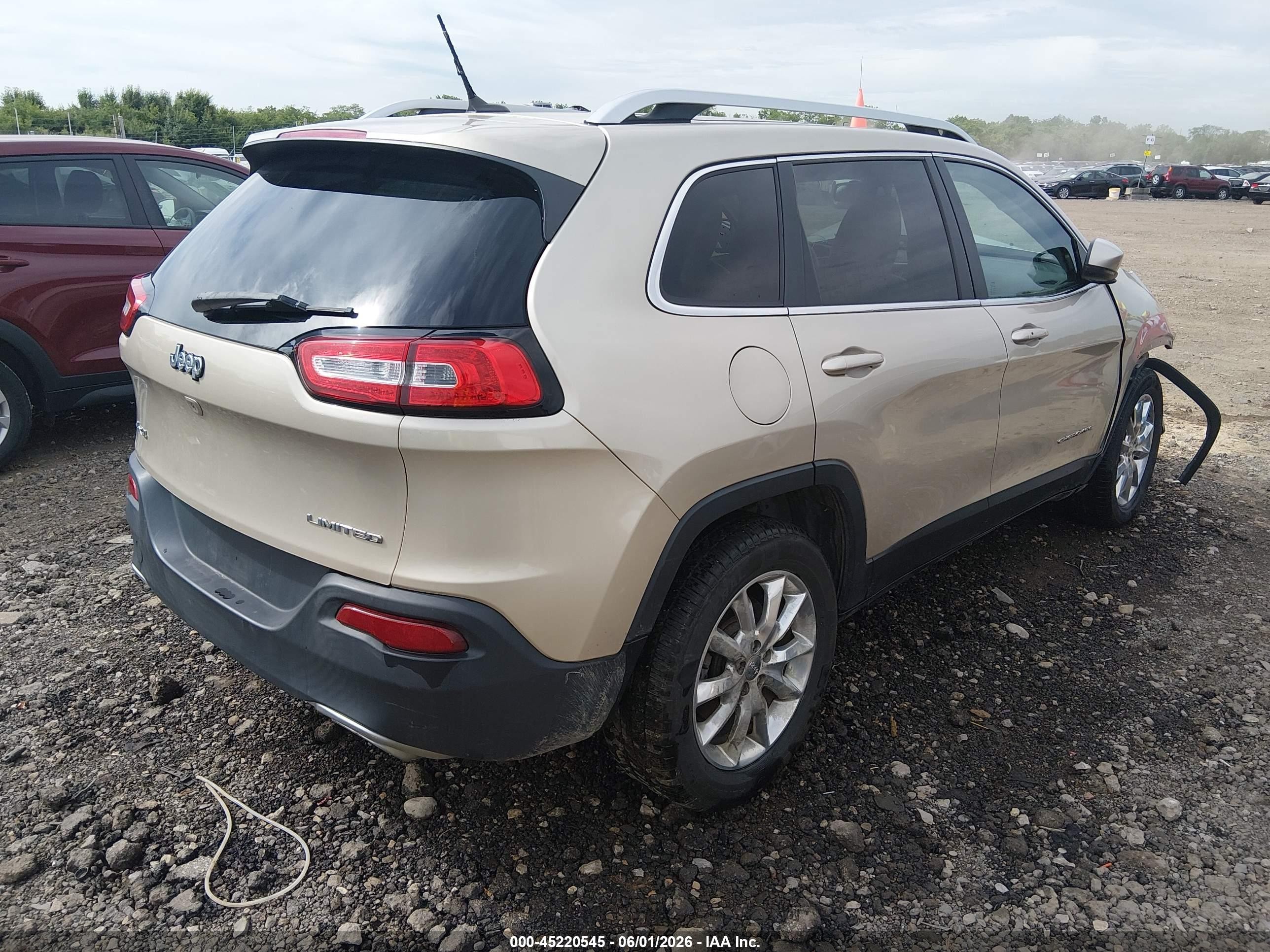 2015 Jeep Cherokee Limited Gold vin: 1C4PJMDS3FW646878