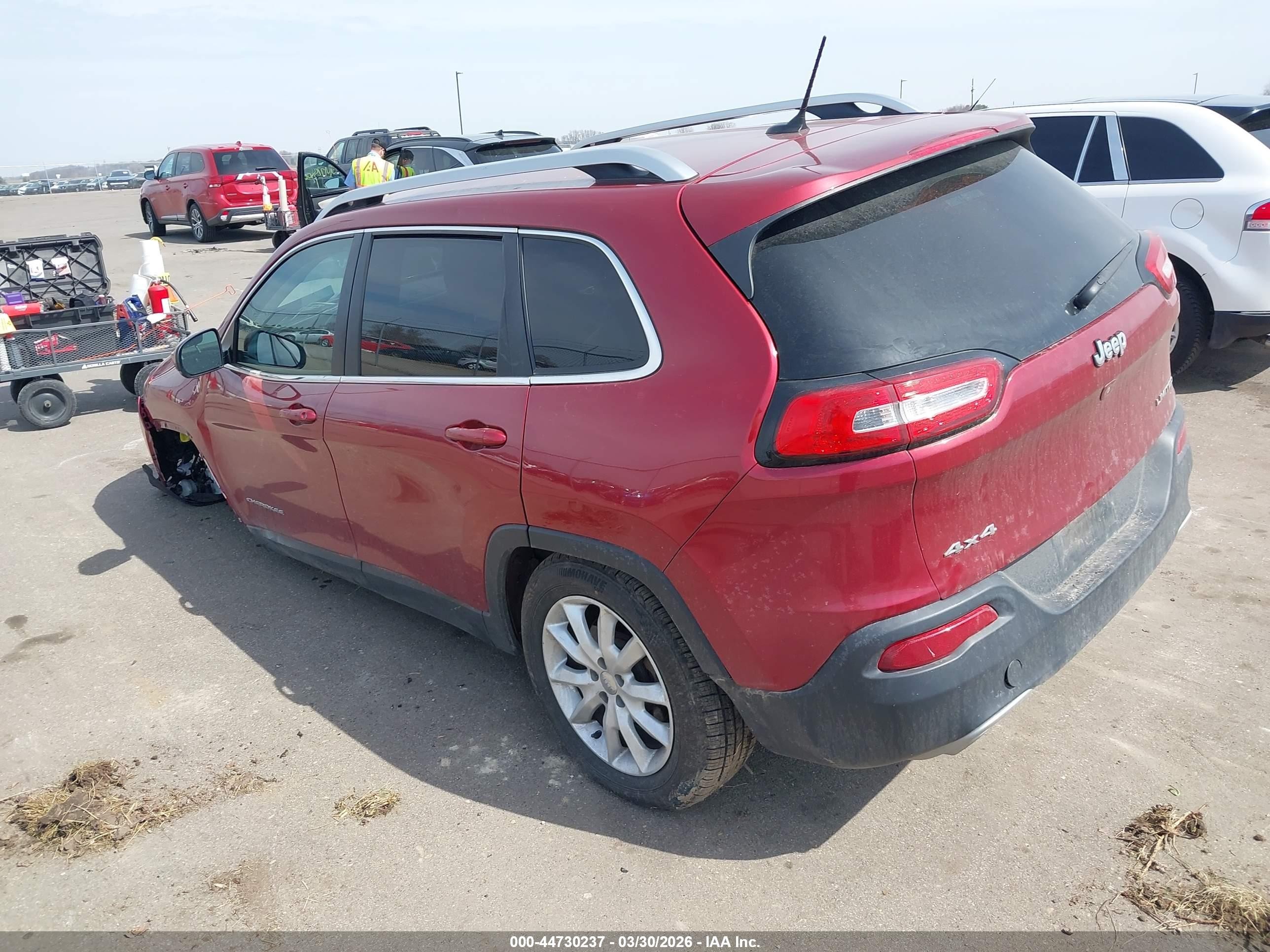 2015 Jeep Cherokee Limited Red vin: 1C4PJMDS3FW676320